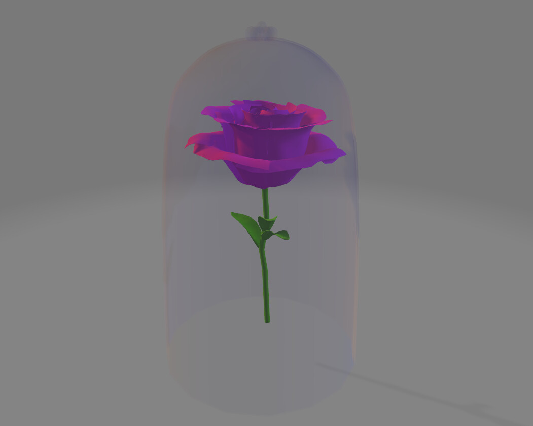 Artstation Rose Of Beauty And The Beast 3d Model Andre Garcia Diaz