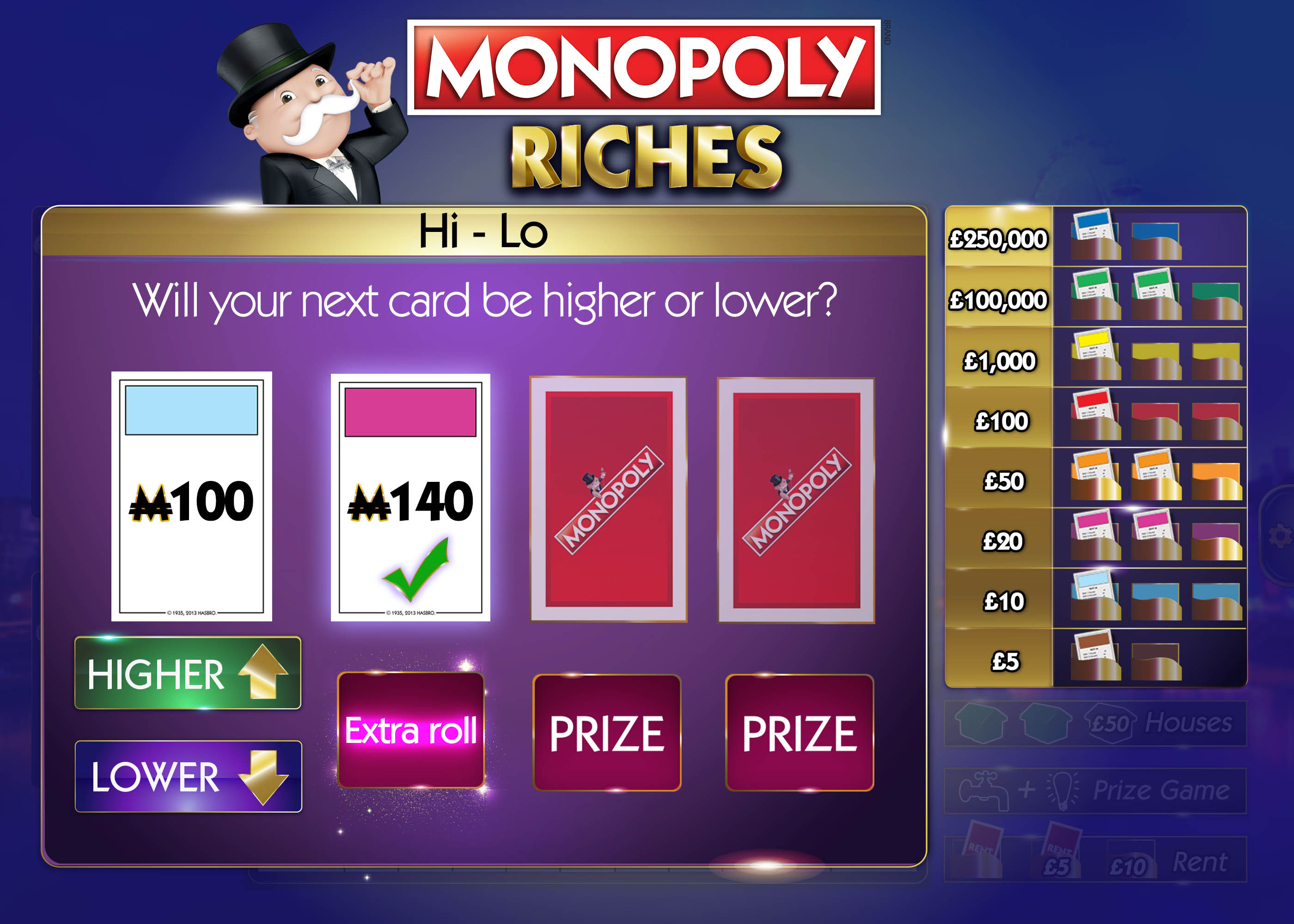 Hi/Lo Mini Game
