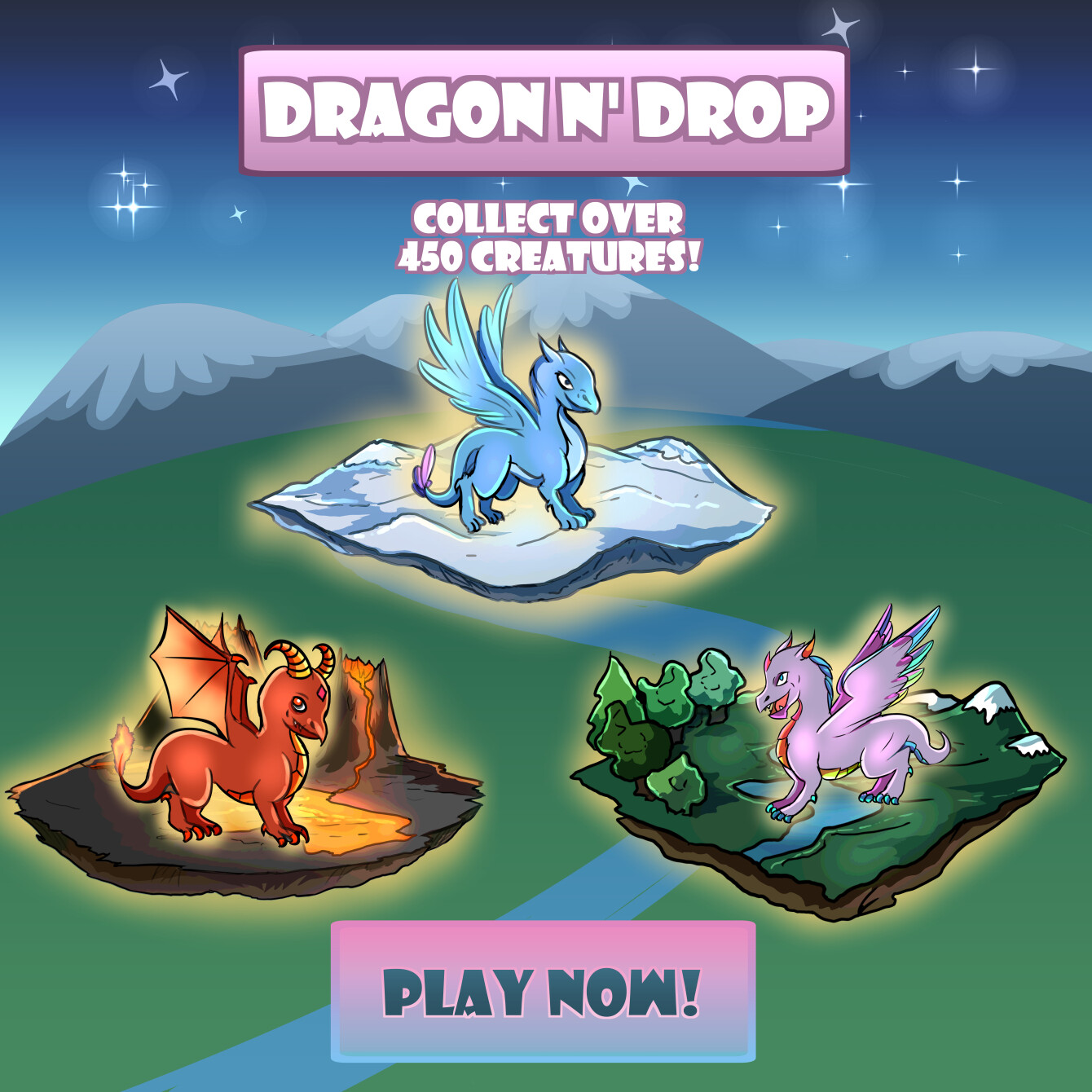ArtStation 'Drago'n'Drop' mobile game design.