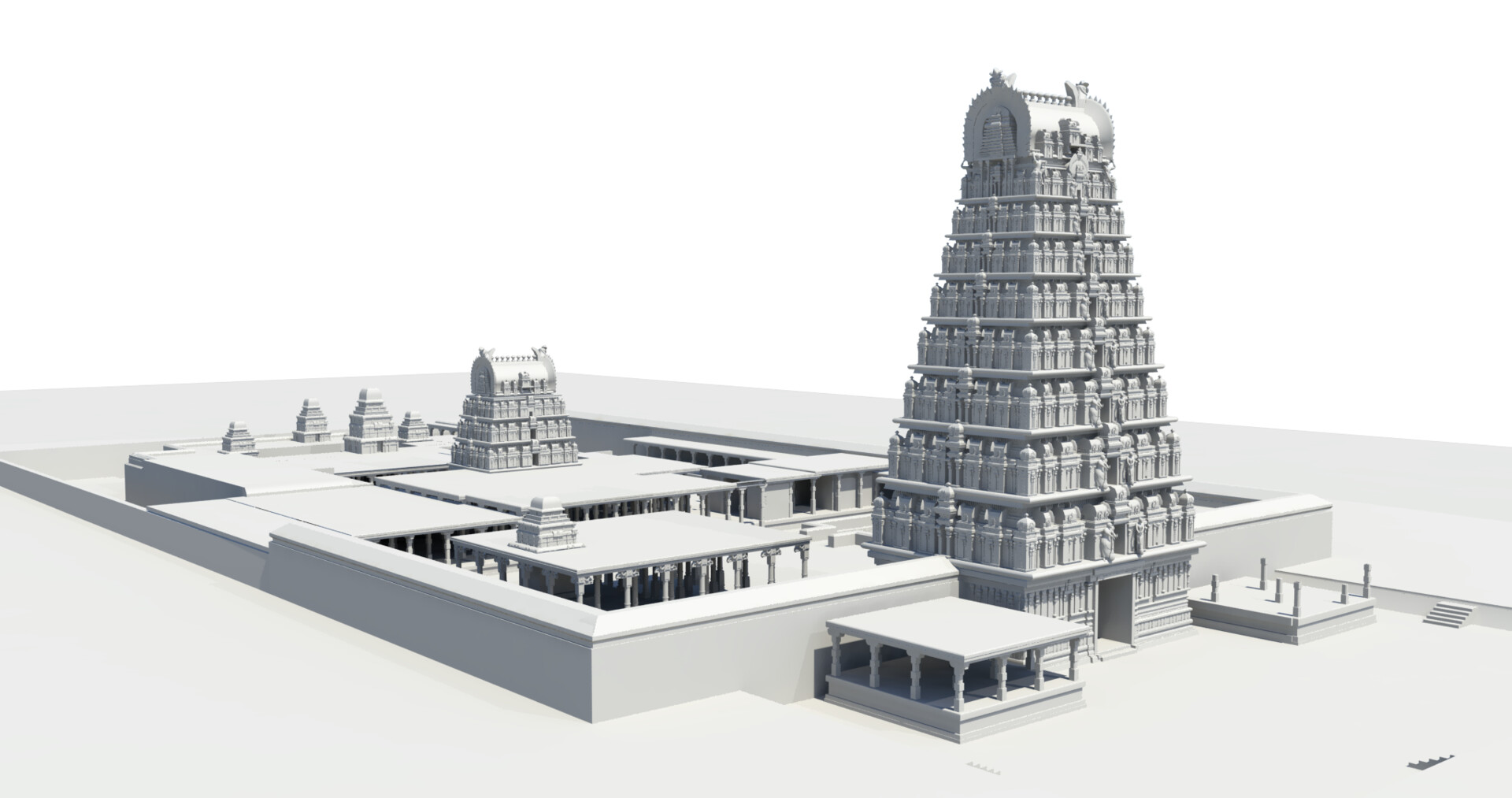 Artstation Gingee Temple 3d Model 3d Artist Prabakar