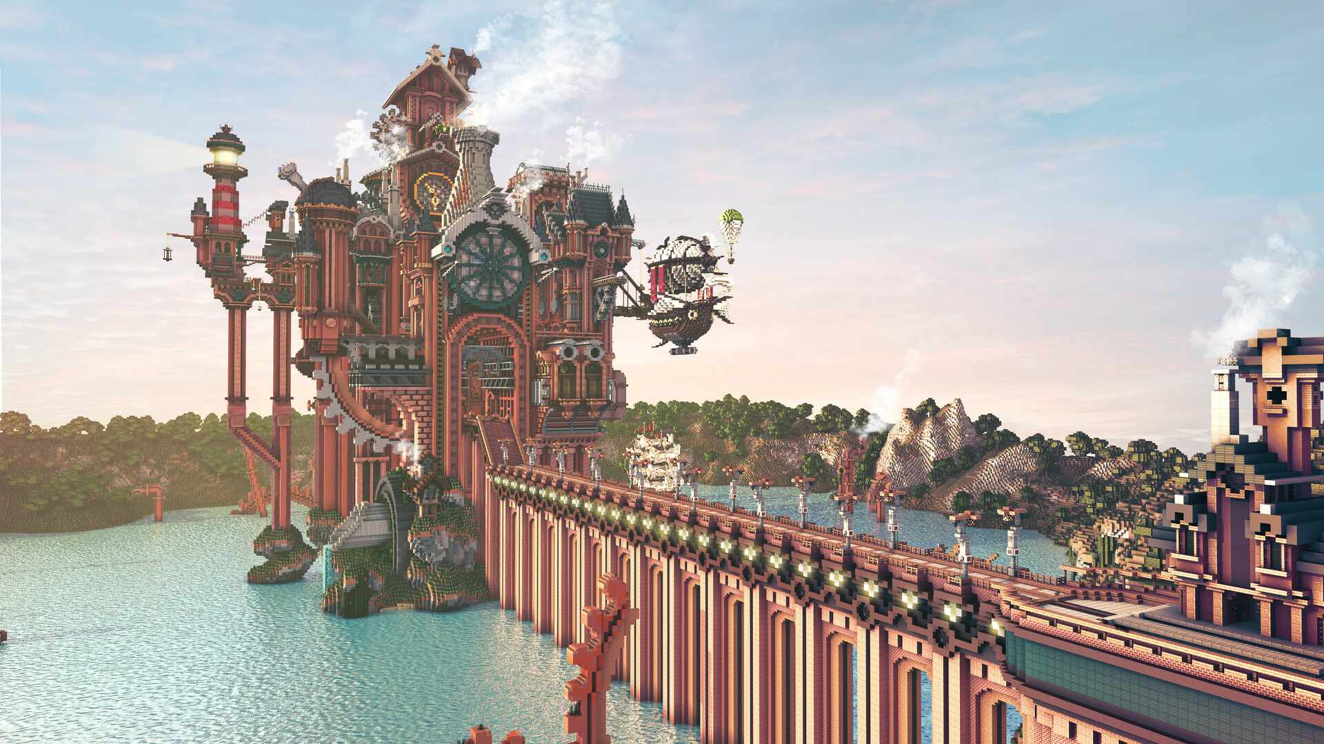 Artstation Steampunk Castle Voxel Art V G