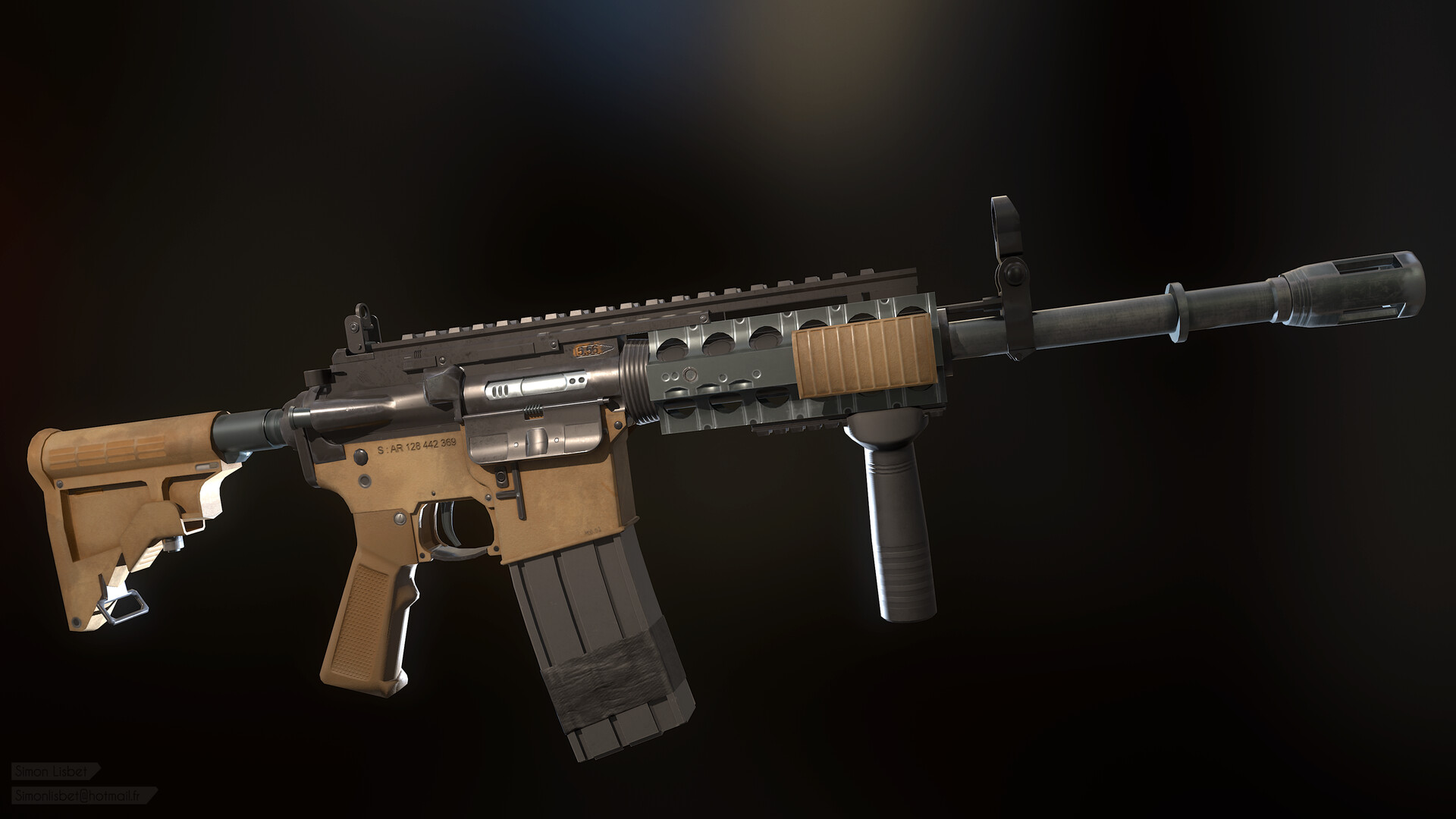 Artstation M4a1 Modern Warfare 2 Simon Lisbet