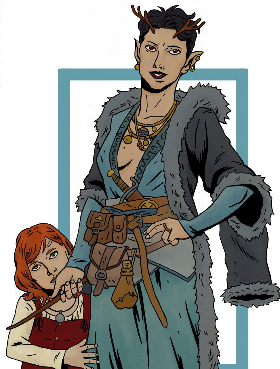 Federico Pironi Morgana a wild magic sorcerer and her little