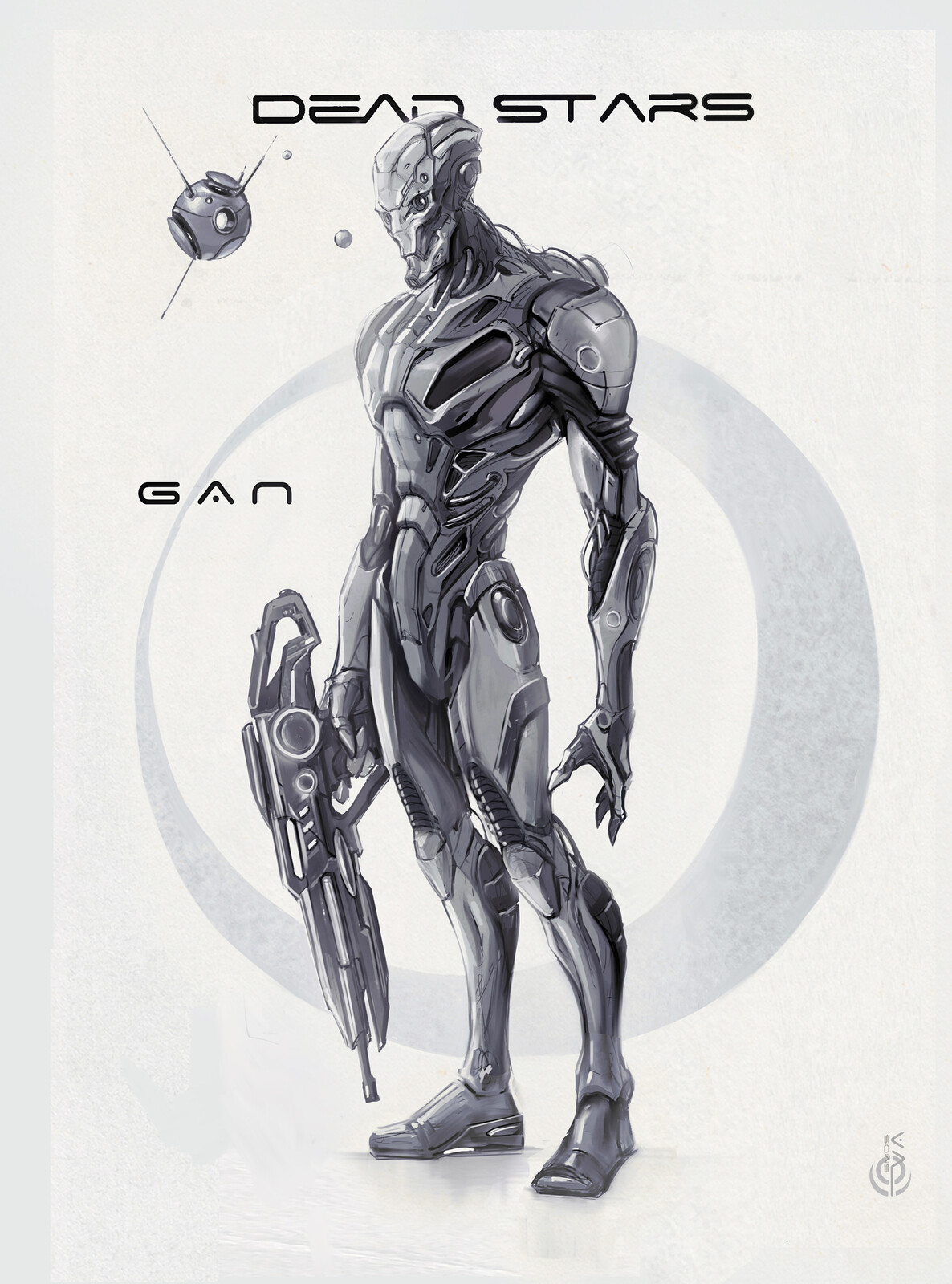 Day 5
Design and concept of the character Gan, for my personal project Dead Stars.
