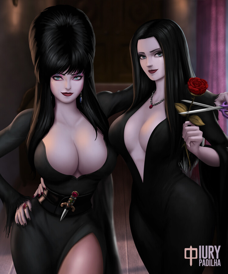 Elvira and Morticia.