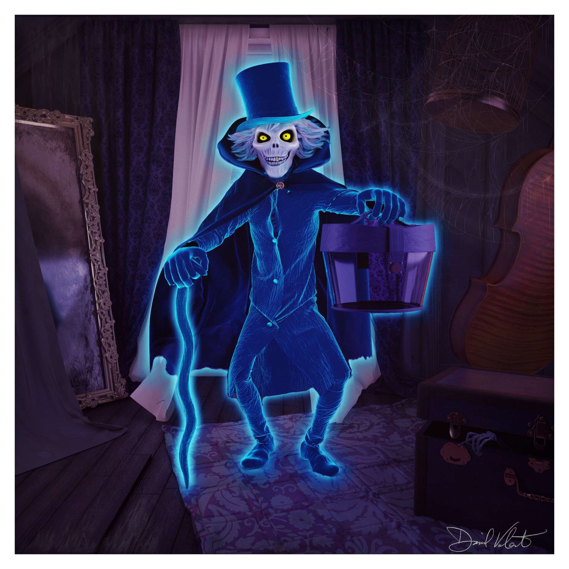 Artstation Hatbox Ghost From Disneys Haunted Mansion