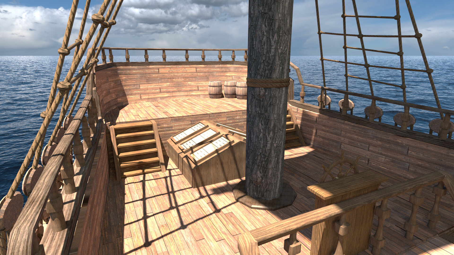 wooden ship deck