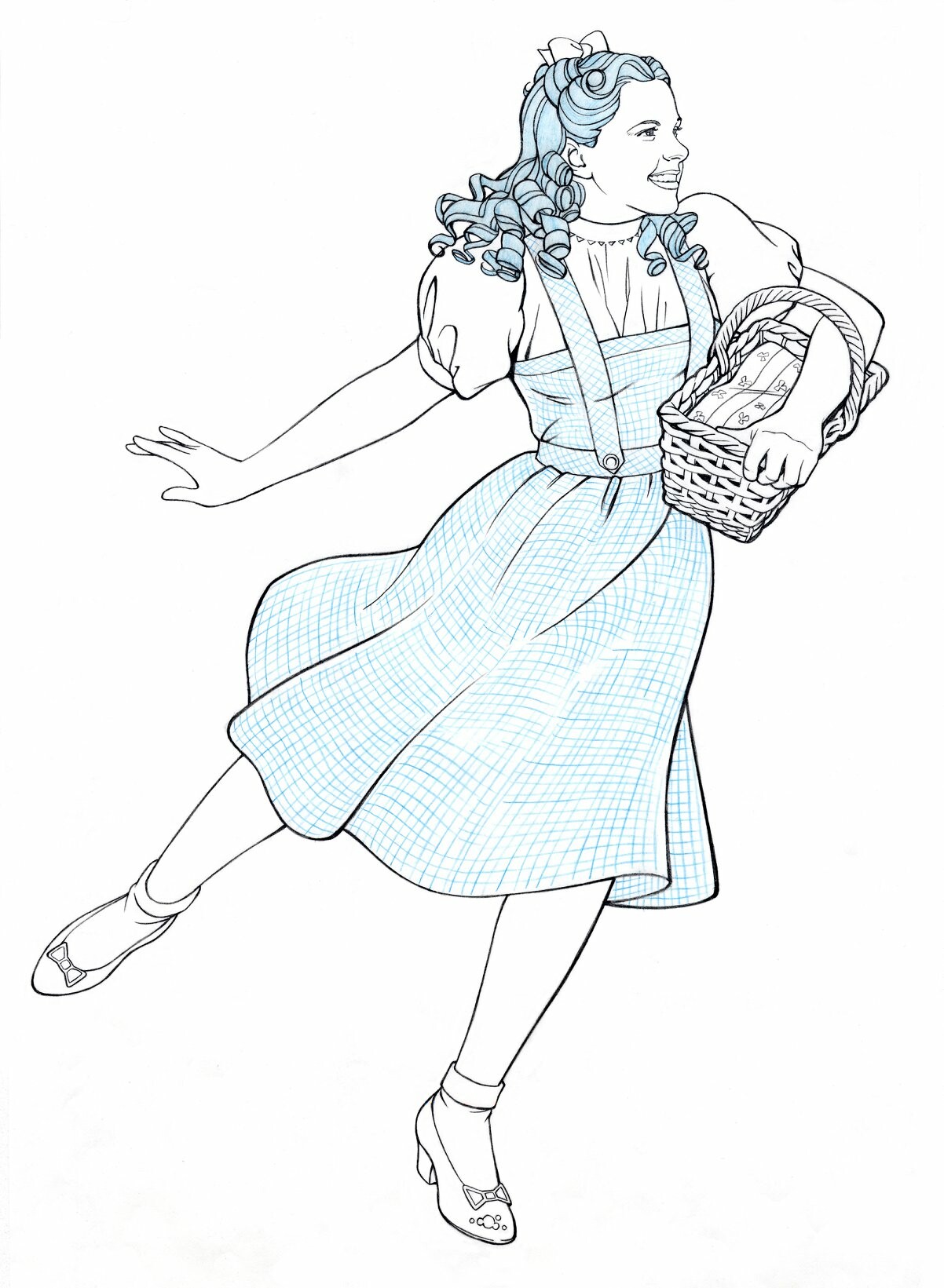 wizard of oz dorothy drawing