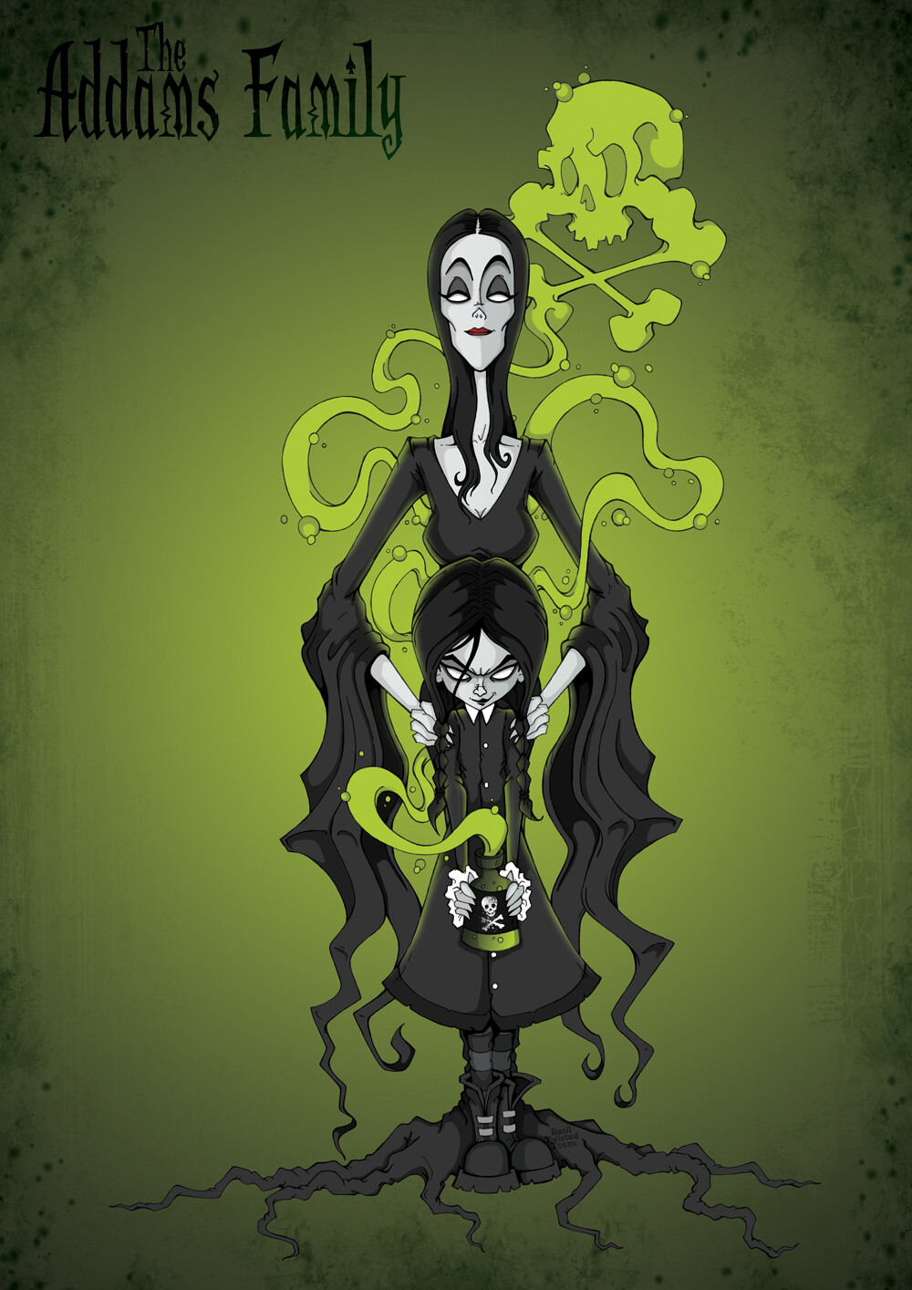 ArtStation - Addams Family cartoon