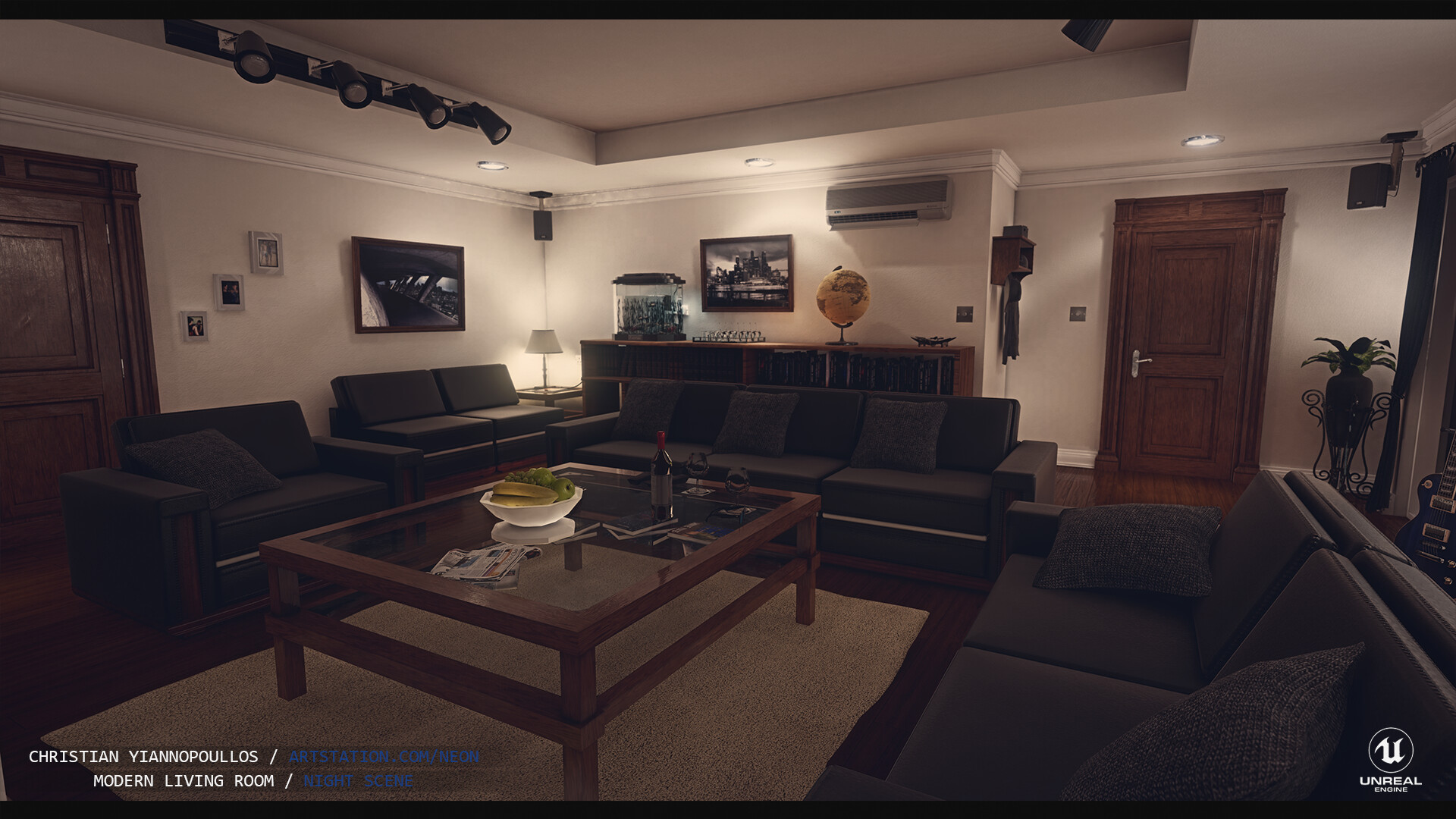 Artstation Modern Living Room Night Scene Christian Yiannopoullos Photo album created with web album generator. artstation modern living room night