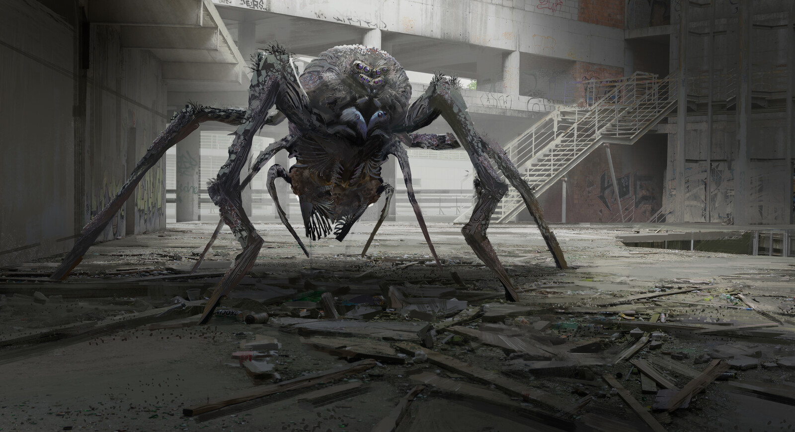 Spider monster in the scene test