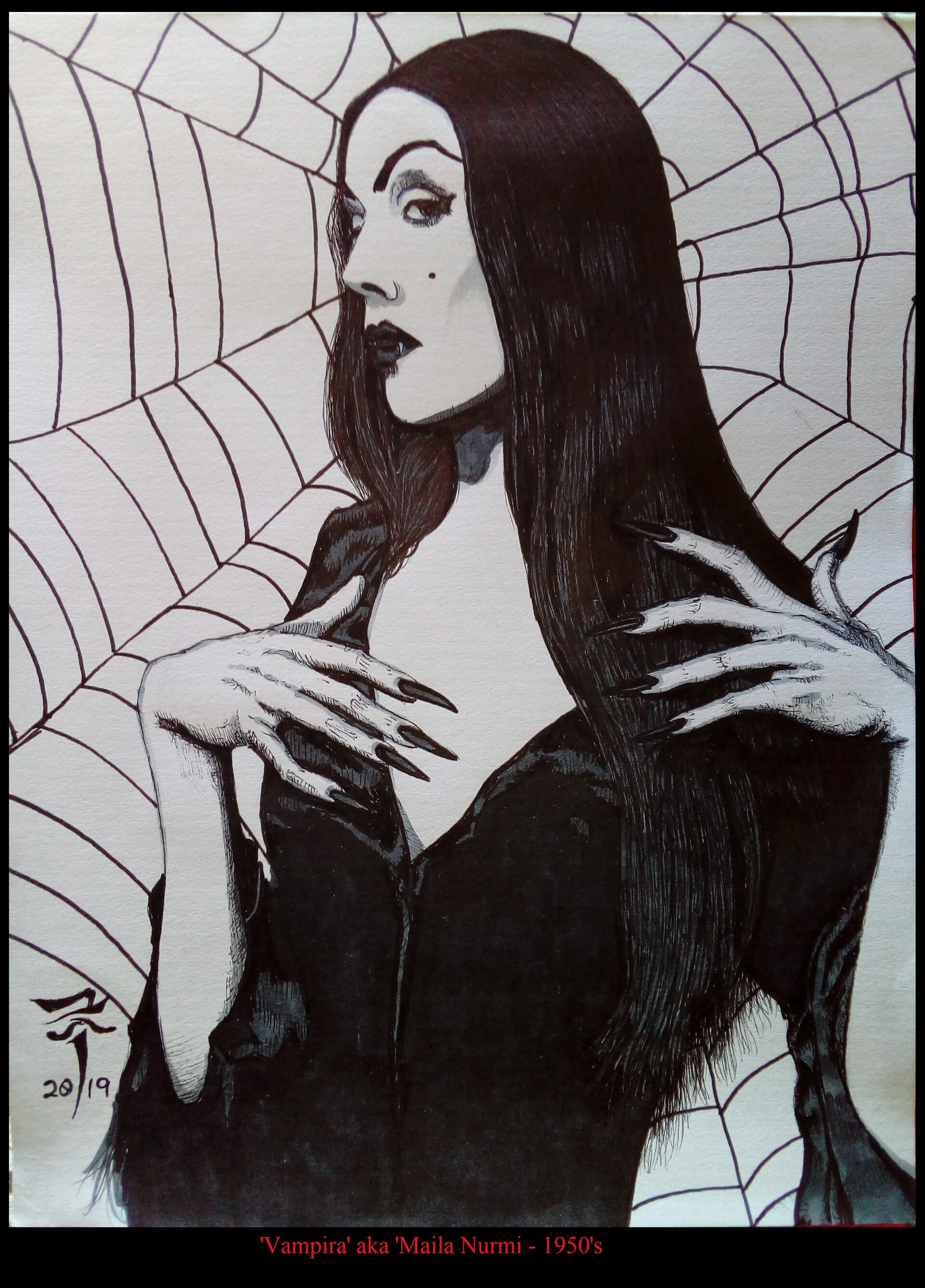 Artstation Vampira Aka Maila Nurmi 1950s Re Post Ralph Maheno