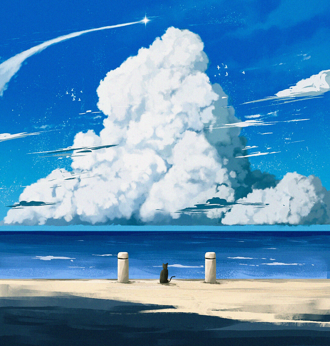 ArtStation - Cloudy Seashore