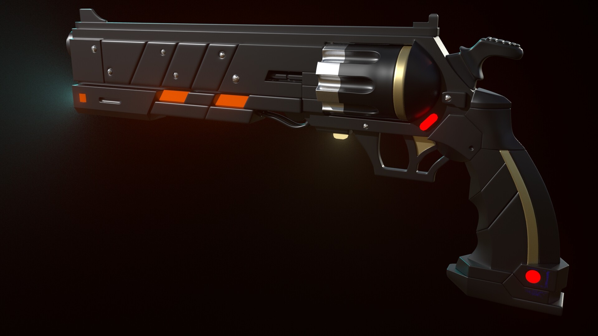 ArtStation - Scifi hand gun