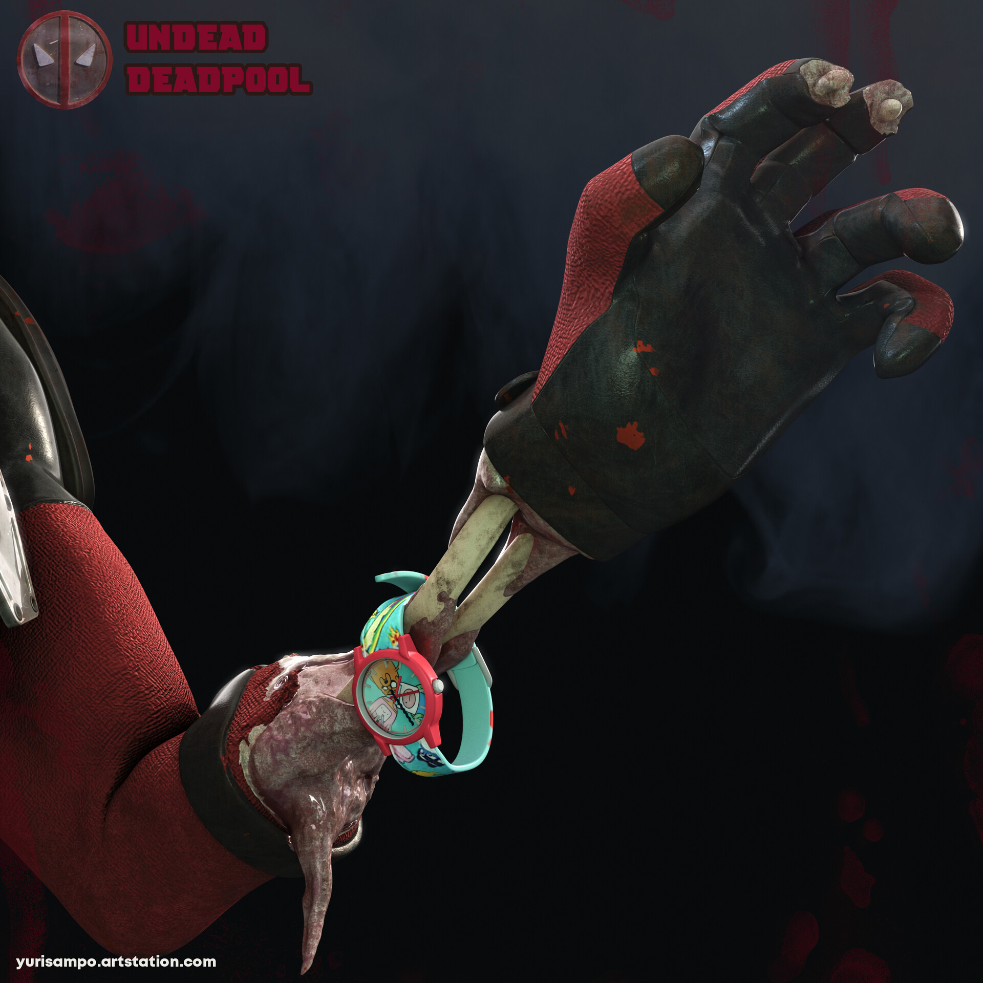ArtStation - Deadpool Knife Block (Fan art)