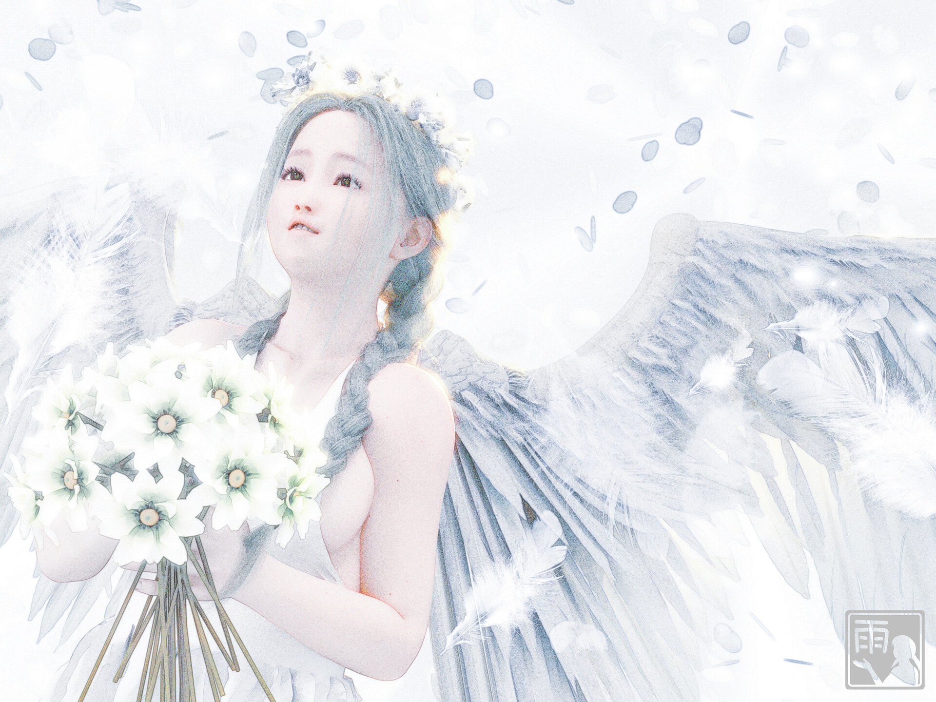 Angeline flowers. Цветок ангела. Ангел в цветах. Ангел с цветком. Девушка ангел с цветами.