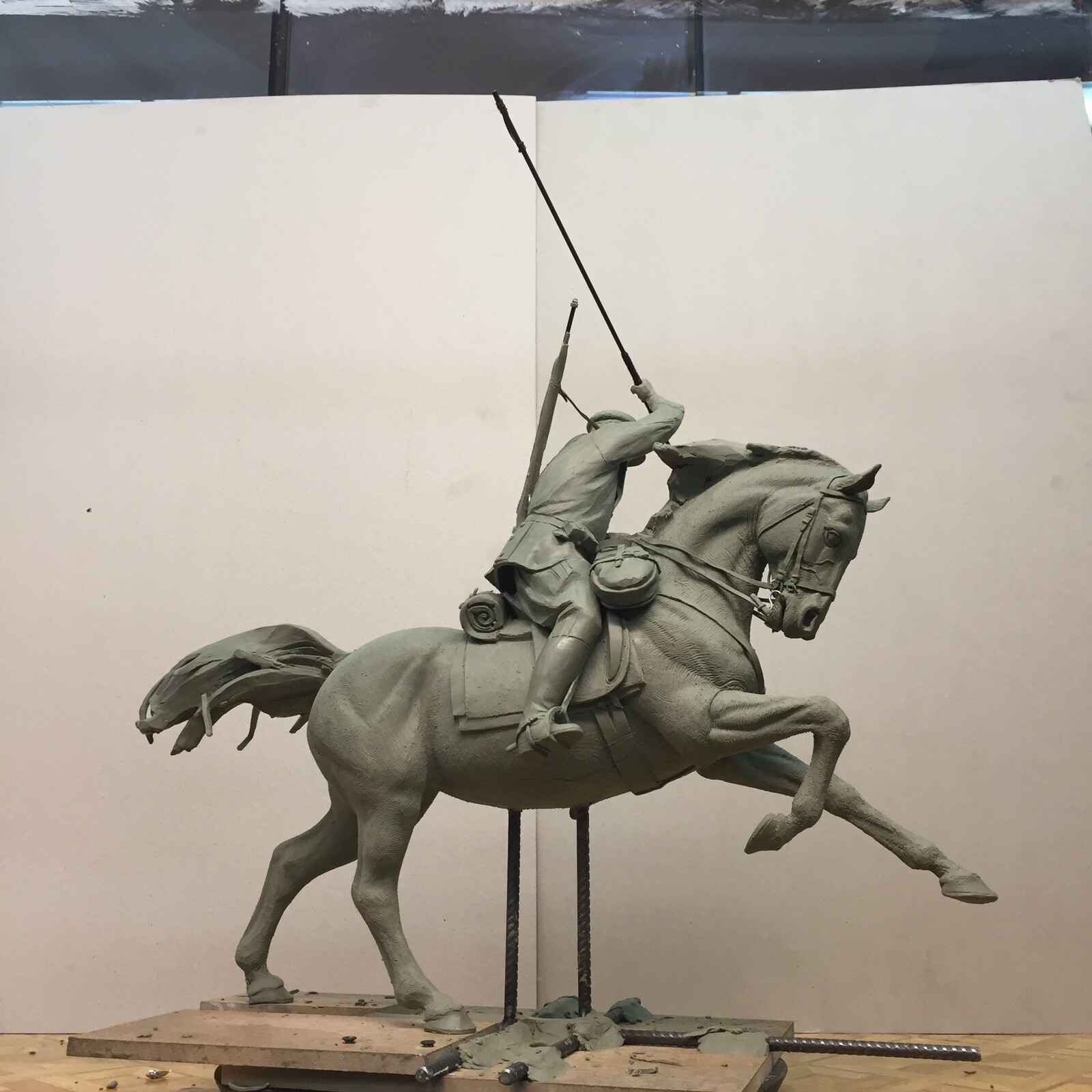 Concept of the Polish Cavalry monument - fragment.