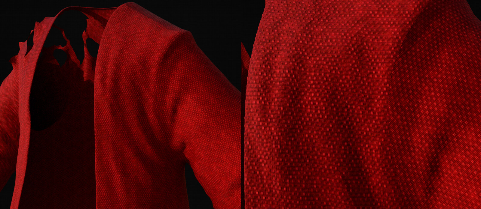 For the Kimono and Skarf i create some Patterns on Substance Designer and baked them using Substance Painter. 