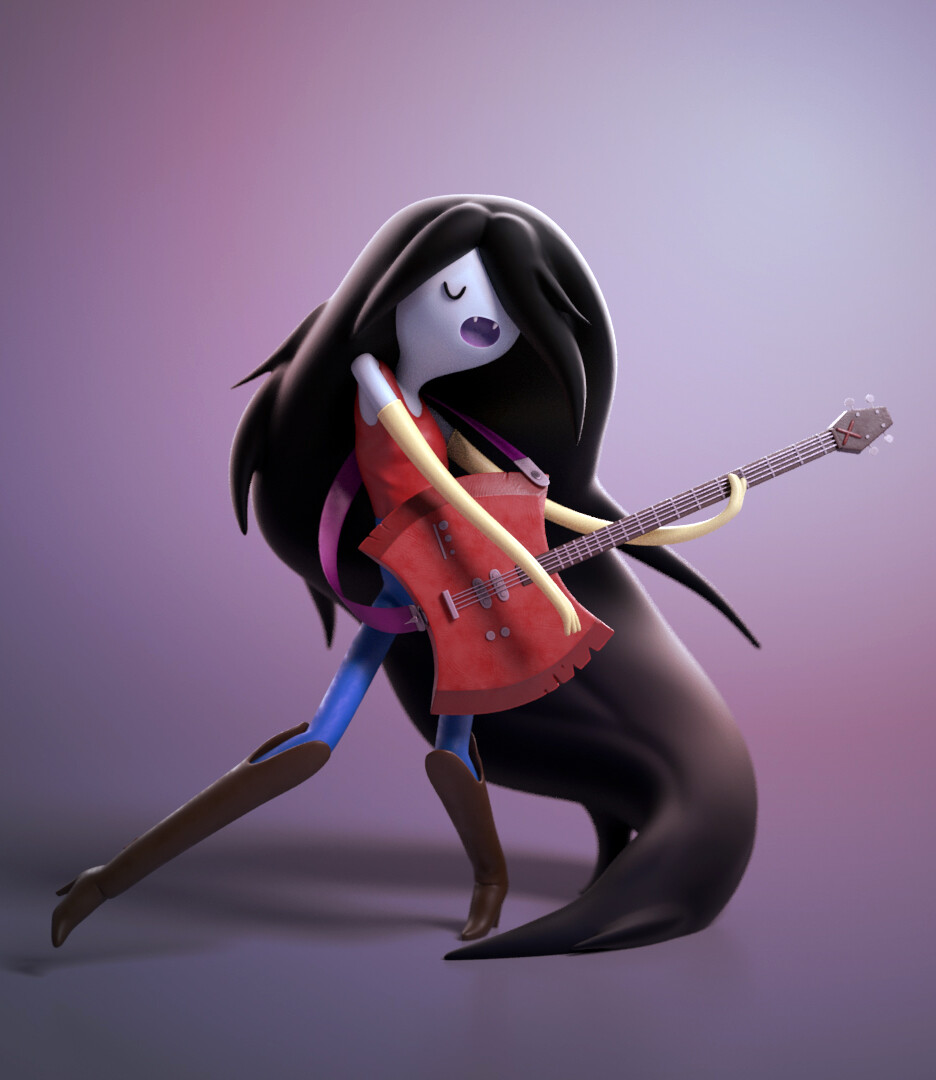 Marceline rockin' the guitar