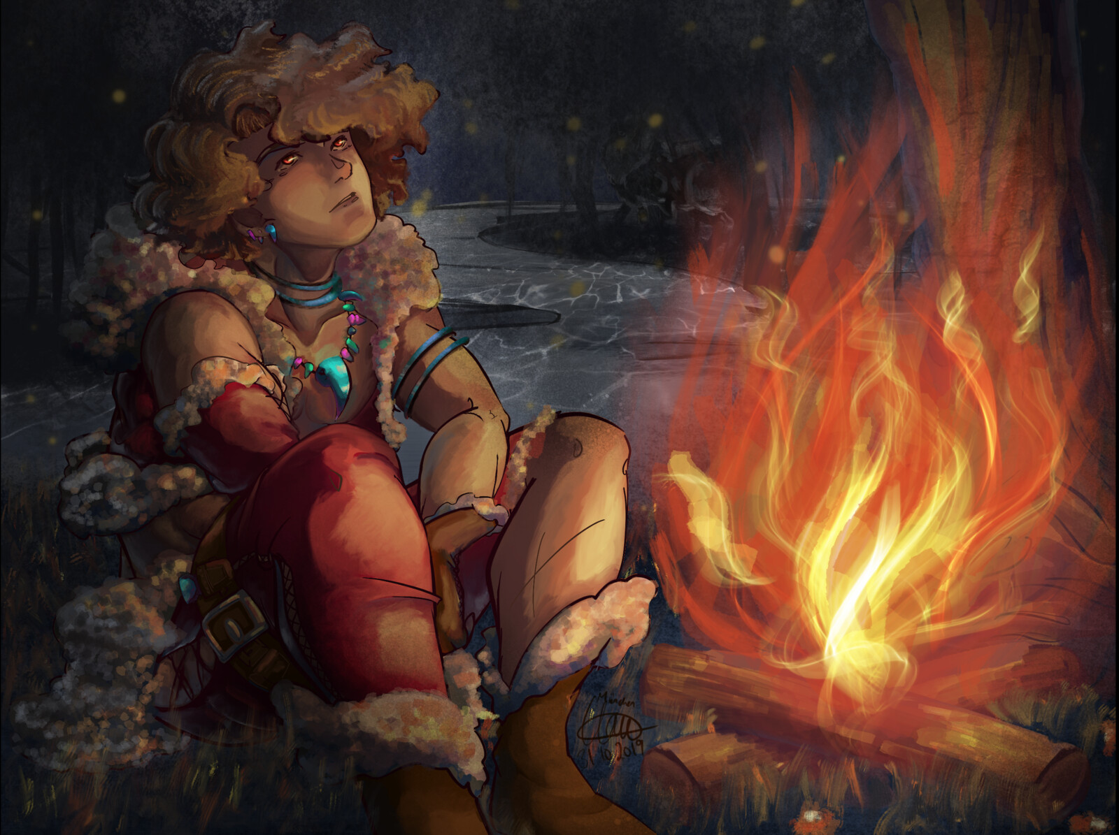 Night Campfire