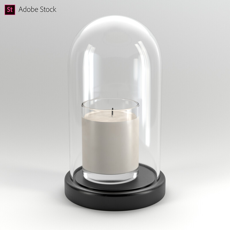 Adobe Stock | Candle In Glass Dome