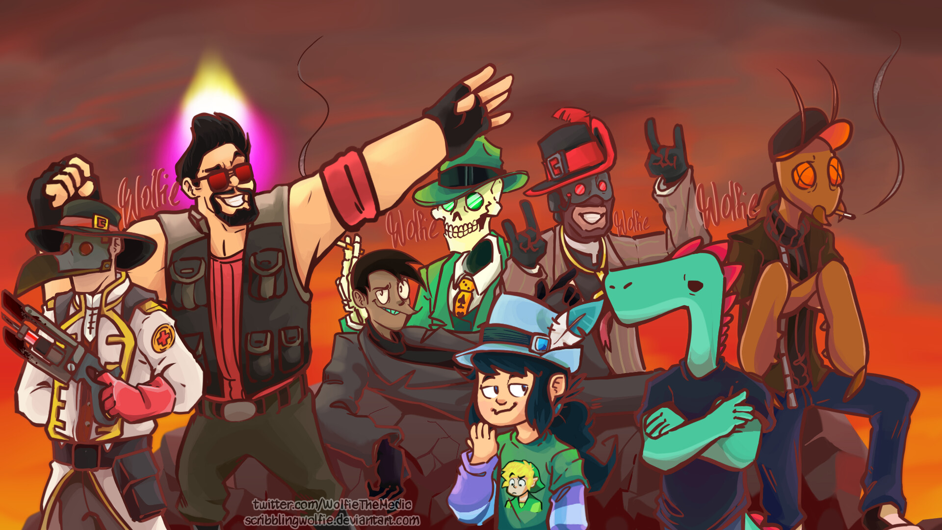 TF2 - Bearded Expense's Plaza Banner Commission ALL Holidays, WolfieTh...