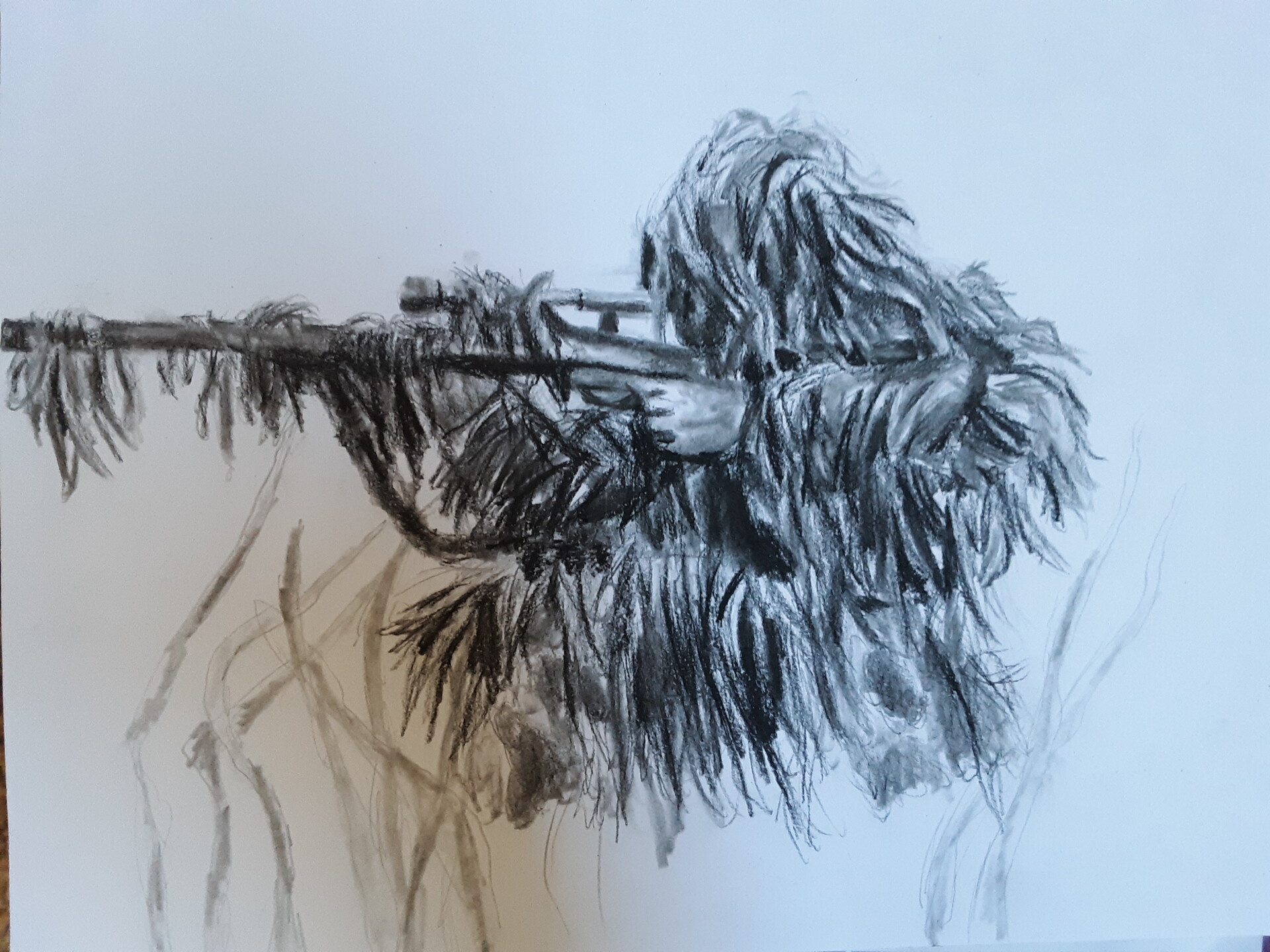 Ghillie Sniper Drawings