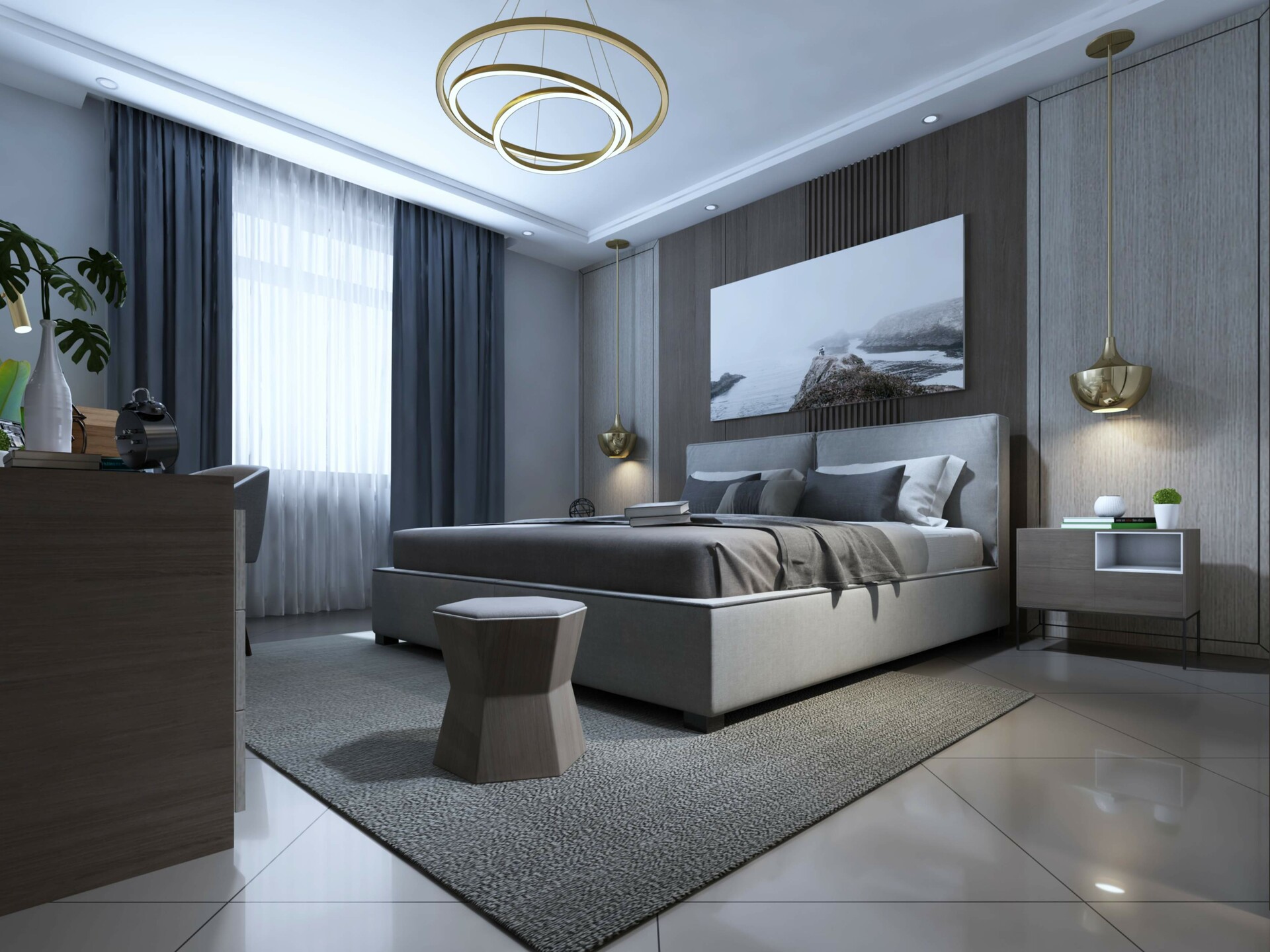 ArtStation - Modern Bedroom, RenderHub 3D Models