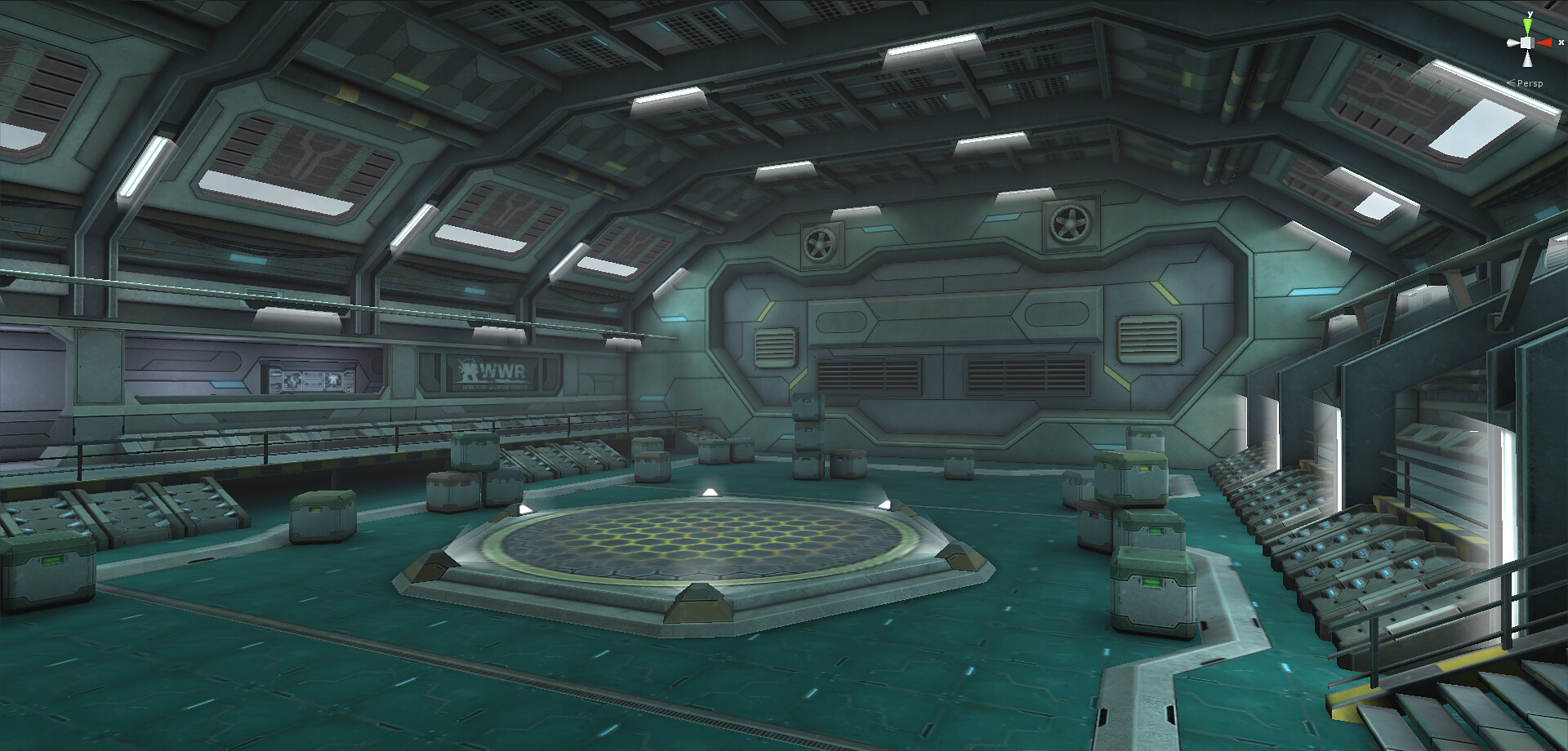 ArtStation scifi hangar