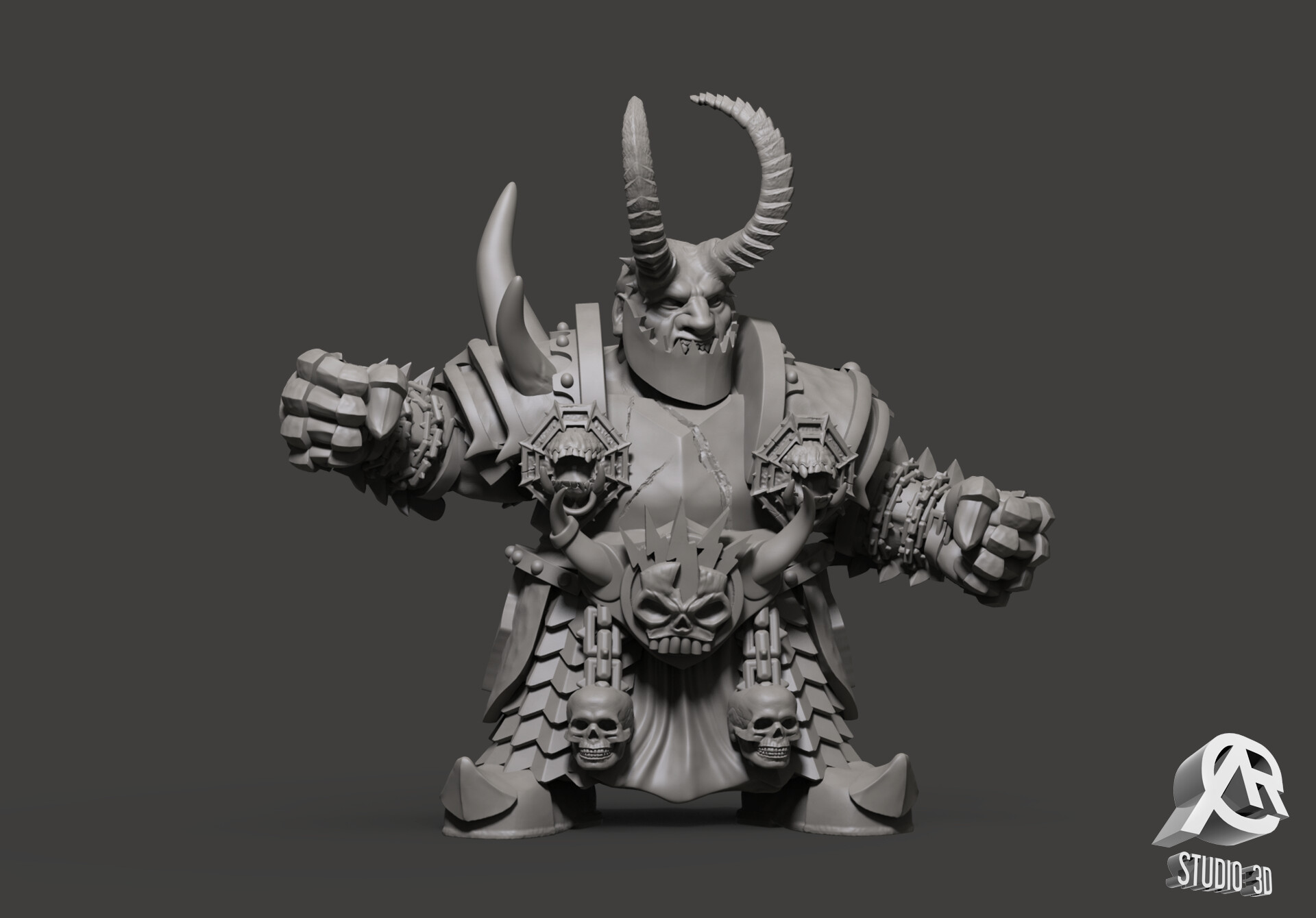 Artstation Chaos Dwarf For Starplayer Miniatures Arc Studios
