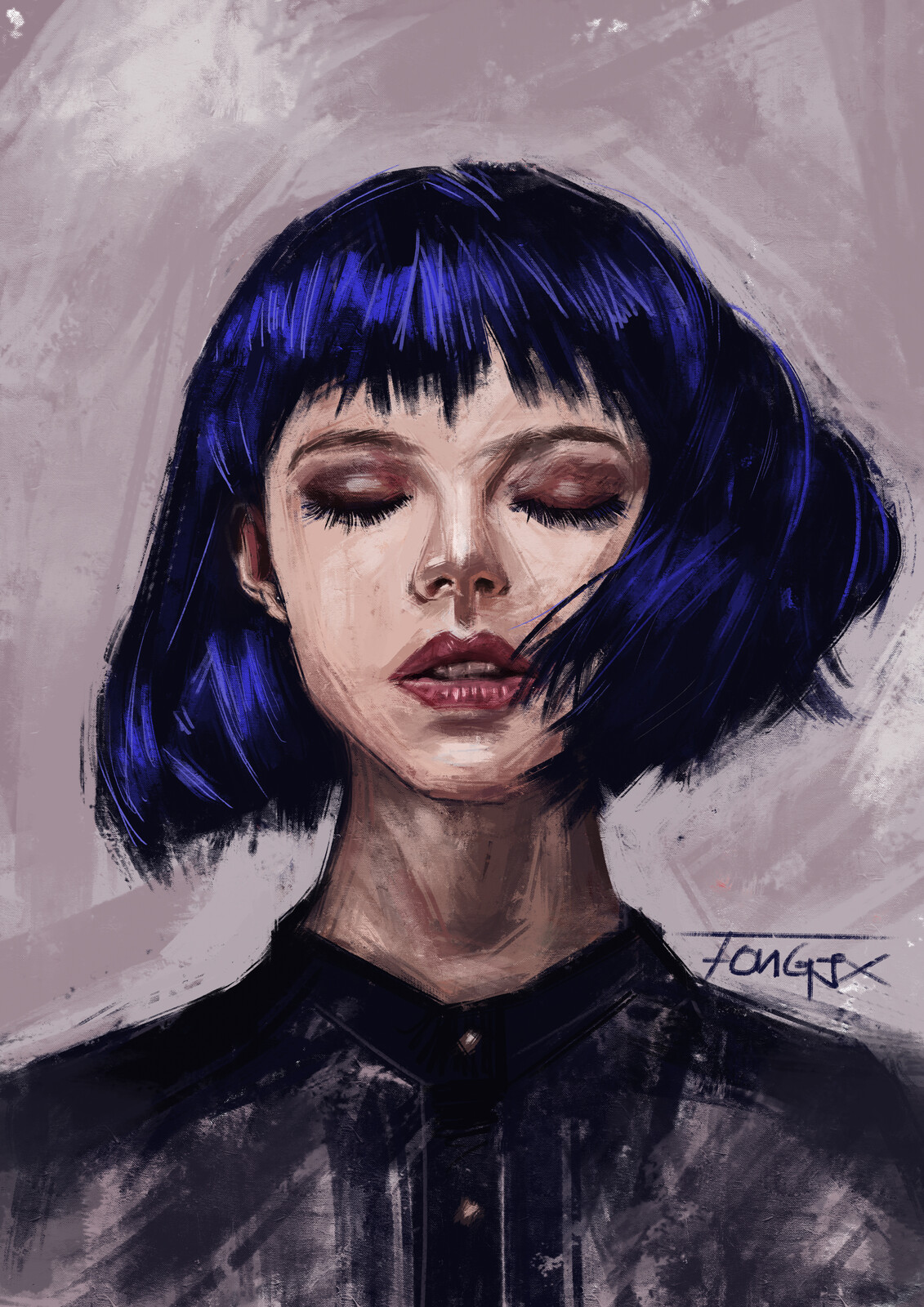 Artstation Women Portrait Painting Fong Jun Xiang
