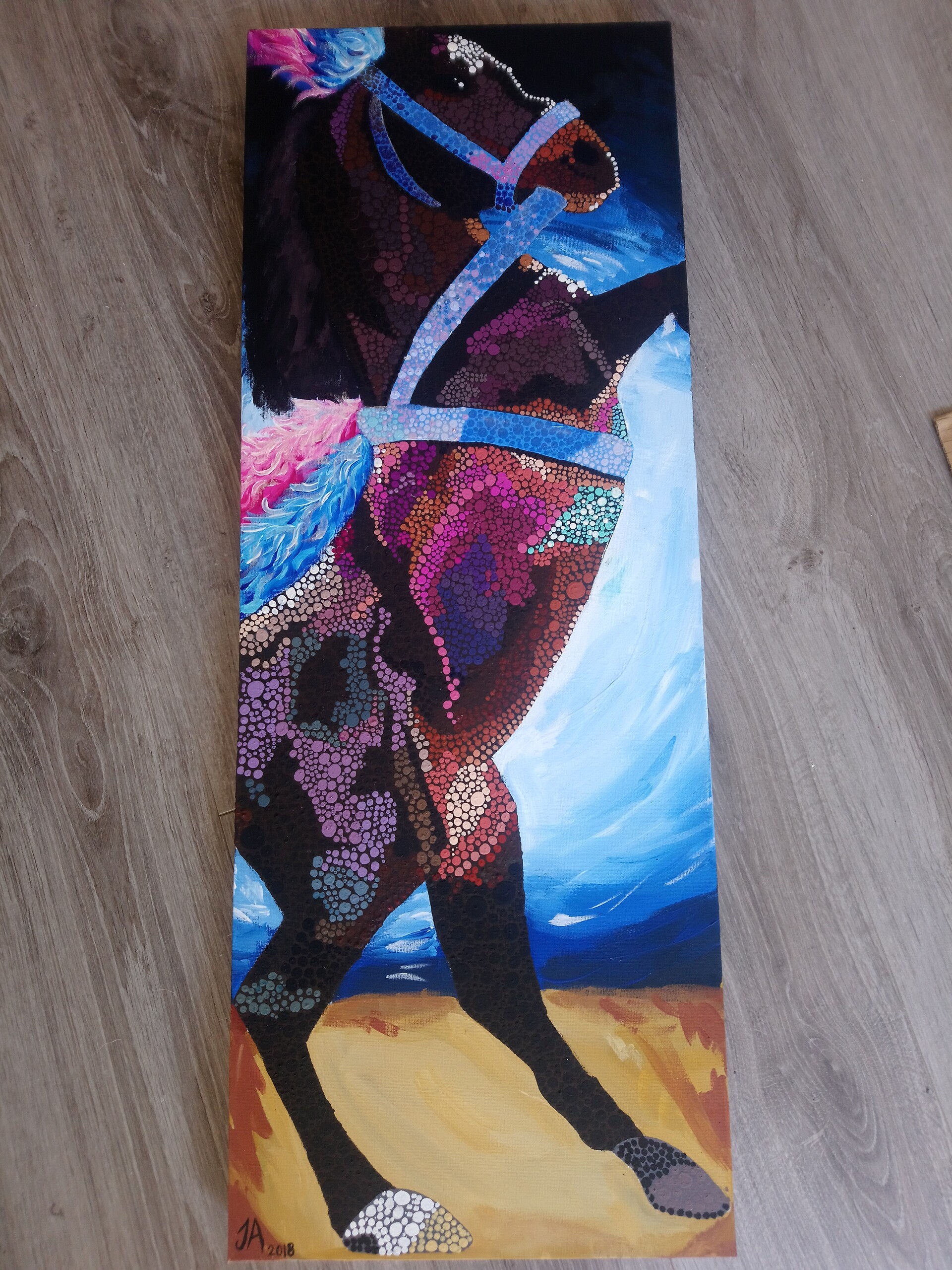Jennifer Ashwood Circus Horse Painting June July 2018