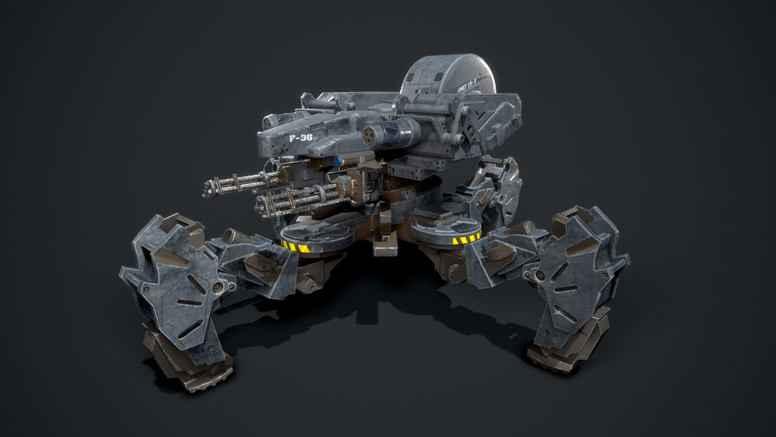 A Marmoset Toolbag Render used for quick iterations.
