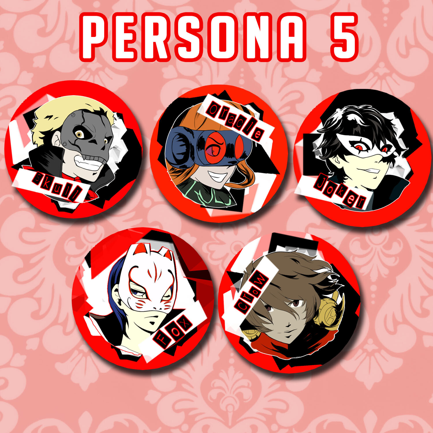 Ototobo Persona 5 Button Set