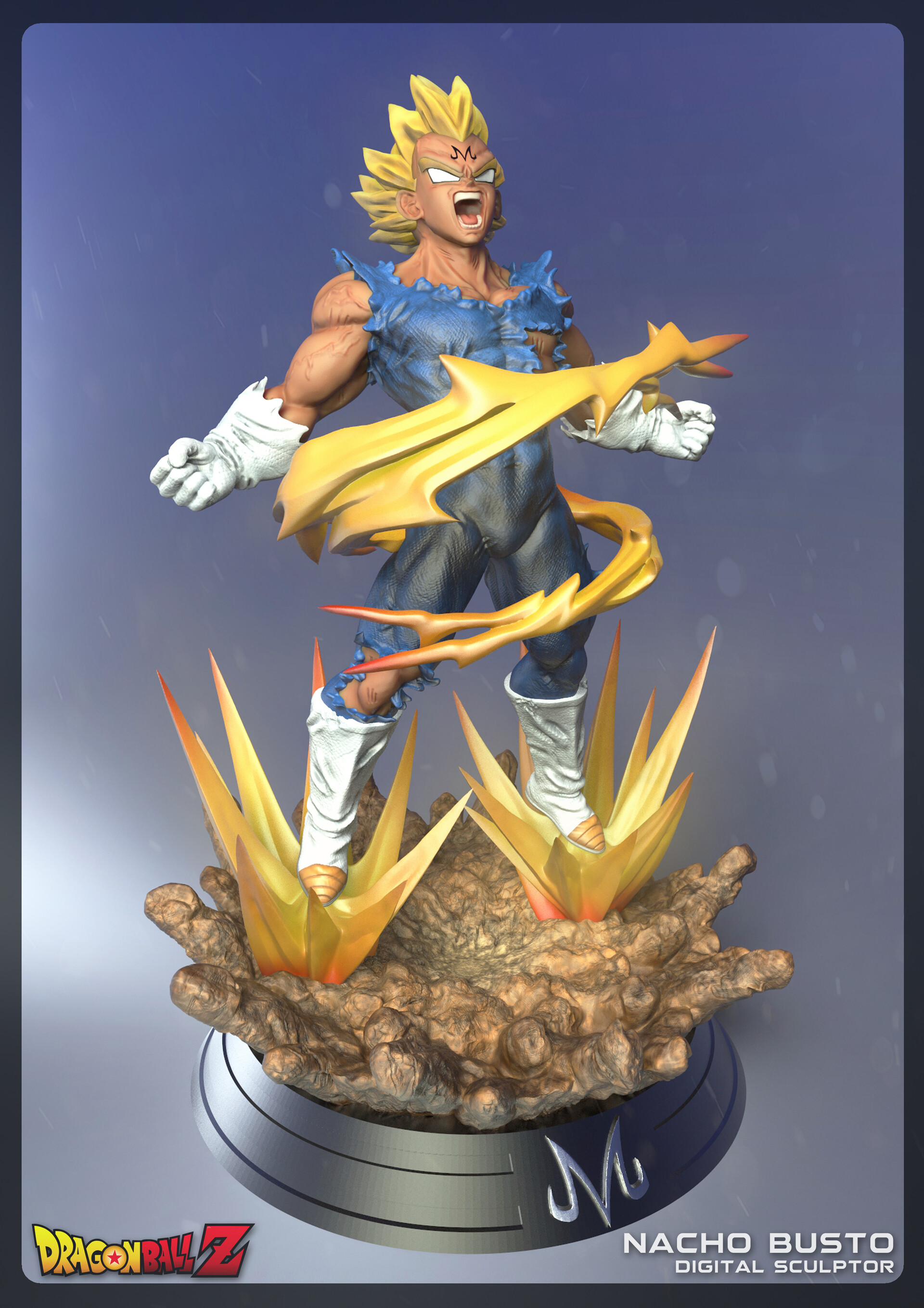 ArtStation - Majin Vegeta (Dragon Ball Z)