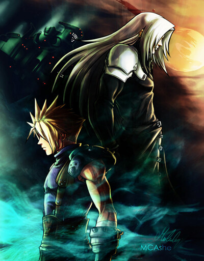 MCAshe . - Cloud / Sephiroth FFVII artwork