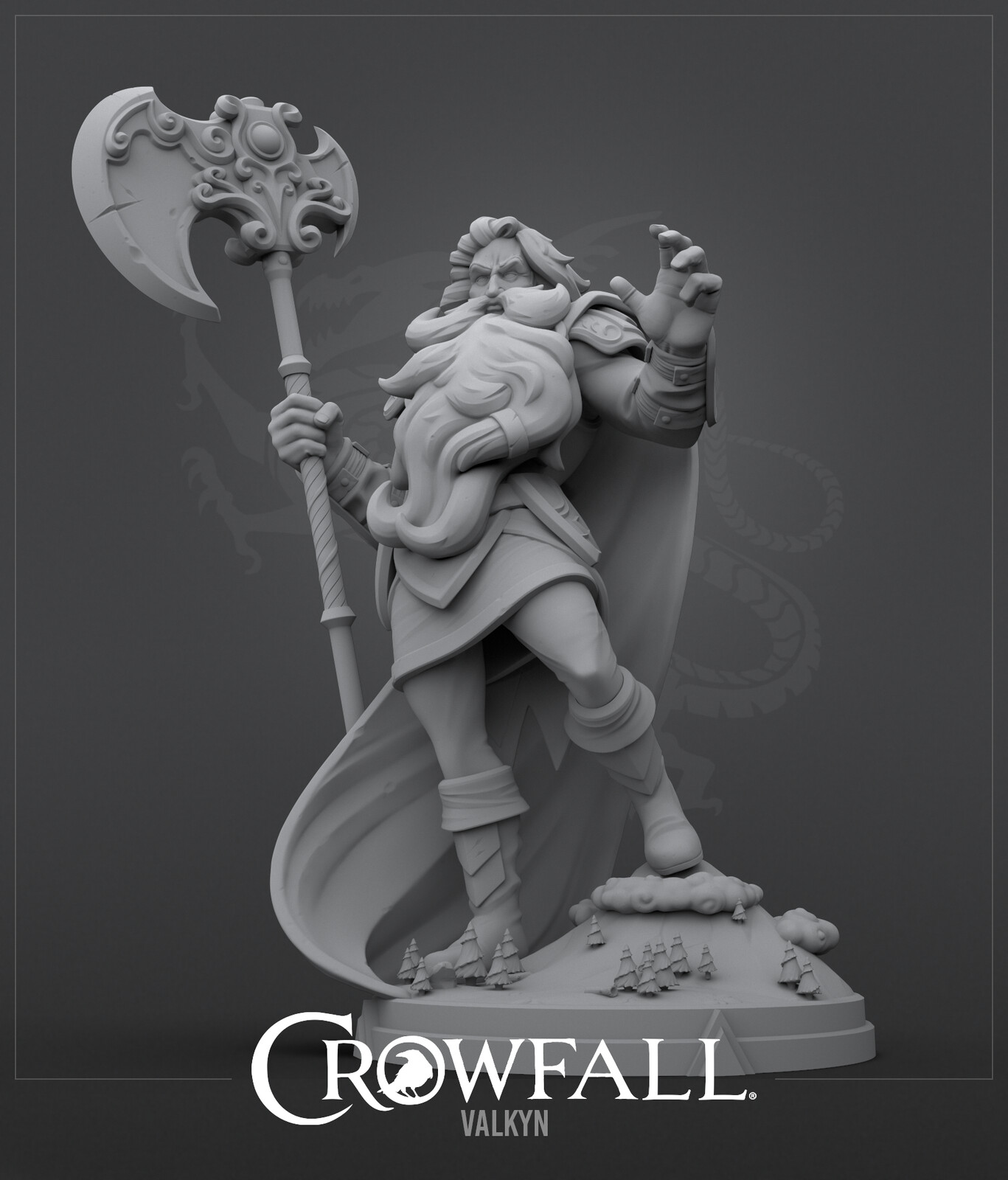 Eric Hart All Father Statue Crowfall