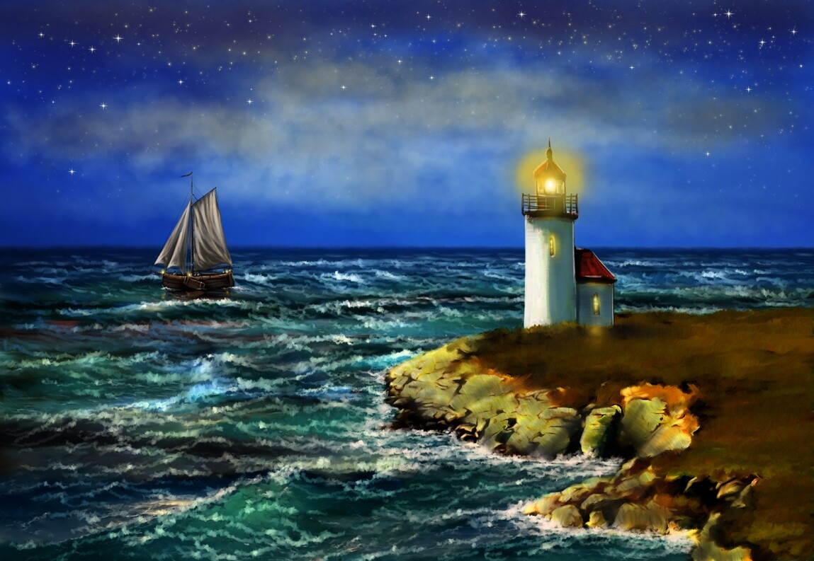 ArtStation Night lighthouse