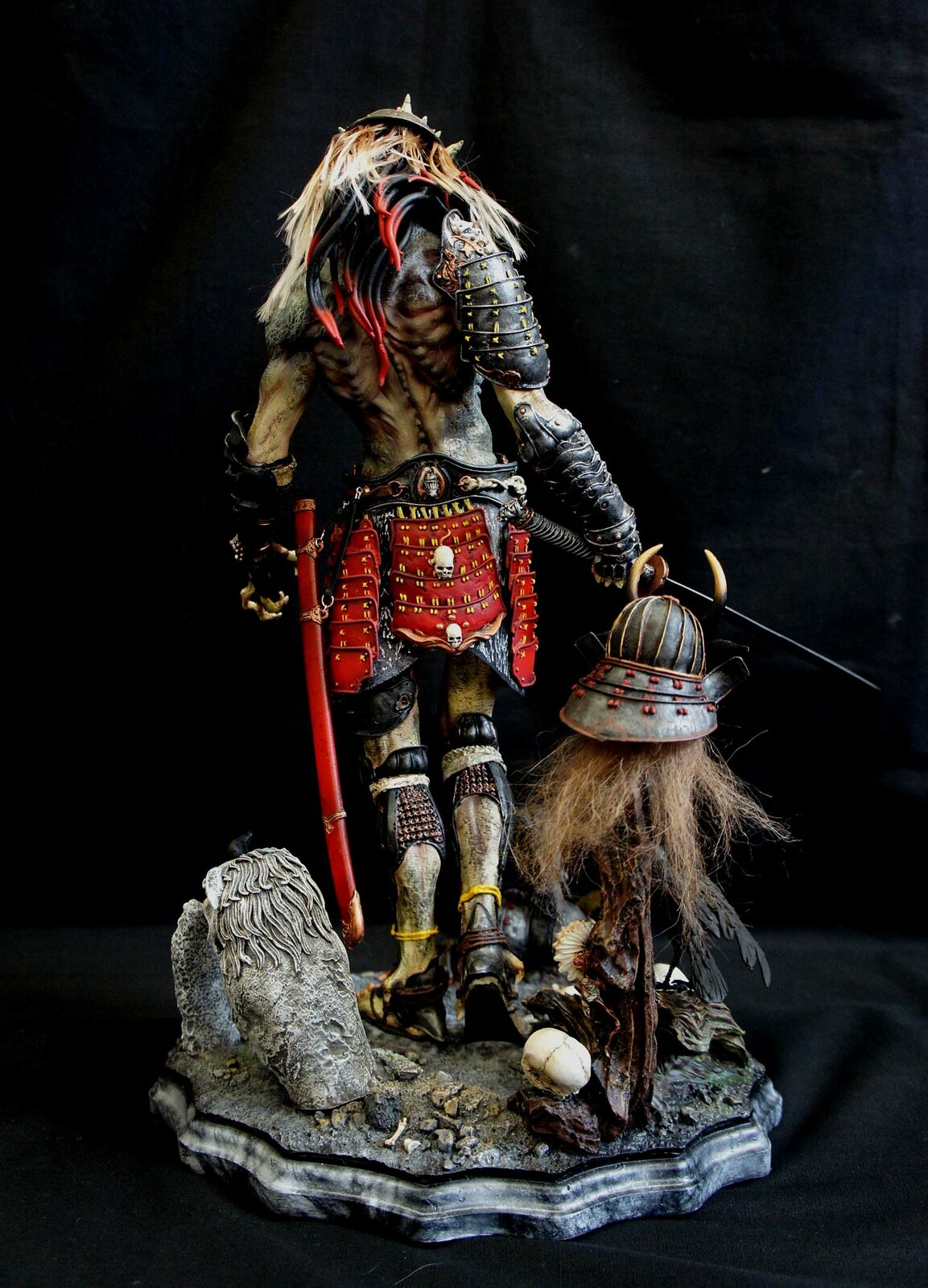 鬼侍 (サムライ・プレデター) 完成品
黒澤明の映画「乱」のカラーコンセプトベース
Samurai Predator 
color concept base from Akira Kurosawa's film "Ran"