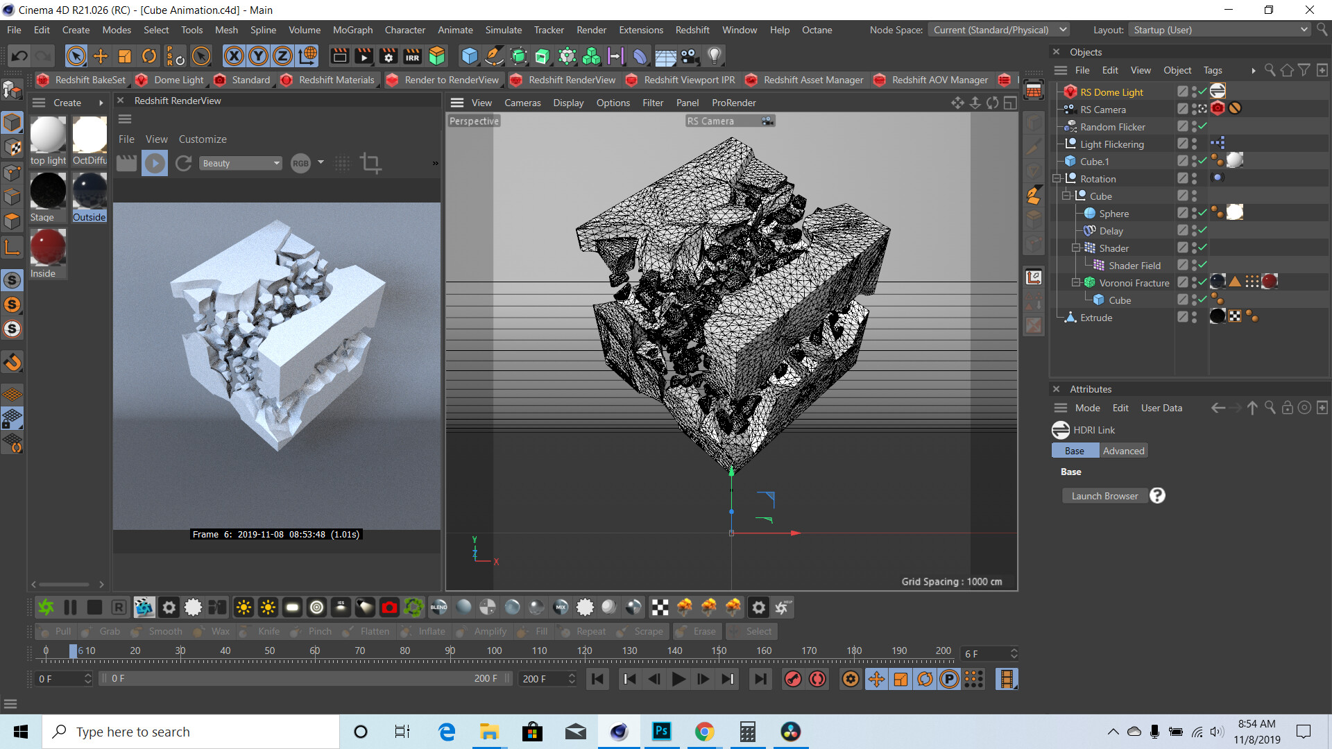 Berkay Design - Redshift Cube Animation Cinema 4D R21 + Redshift 