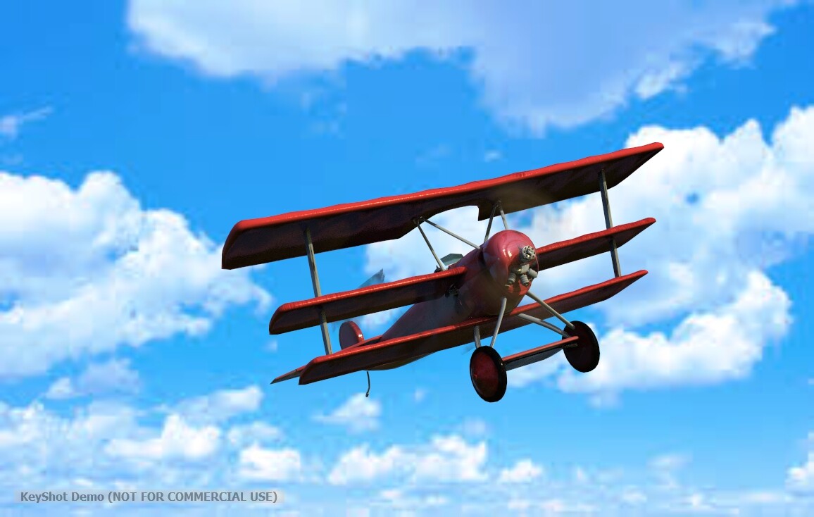 Fokker Plane made for games using maya and Substance Painter