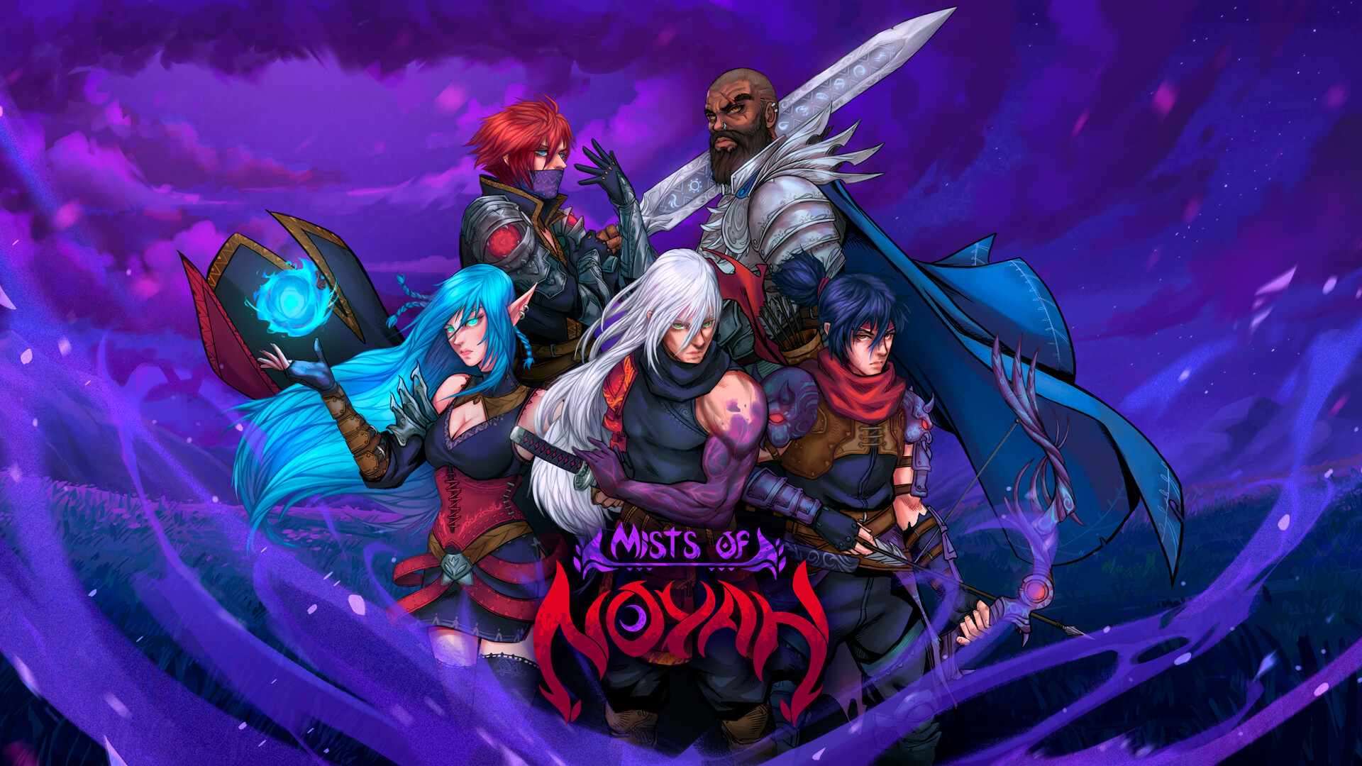 Promo art I made for Mists of Noyah, a Pixel art Action RPG with Co-op and ...