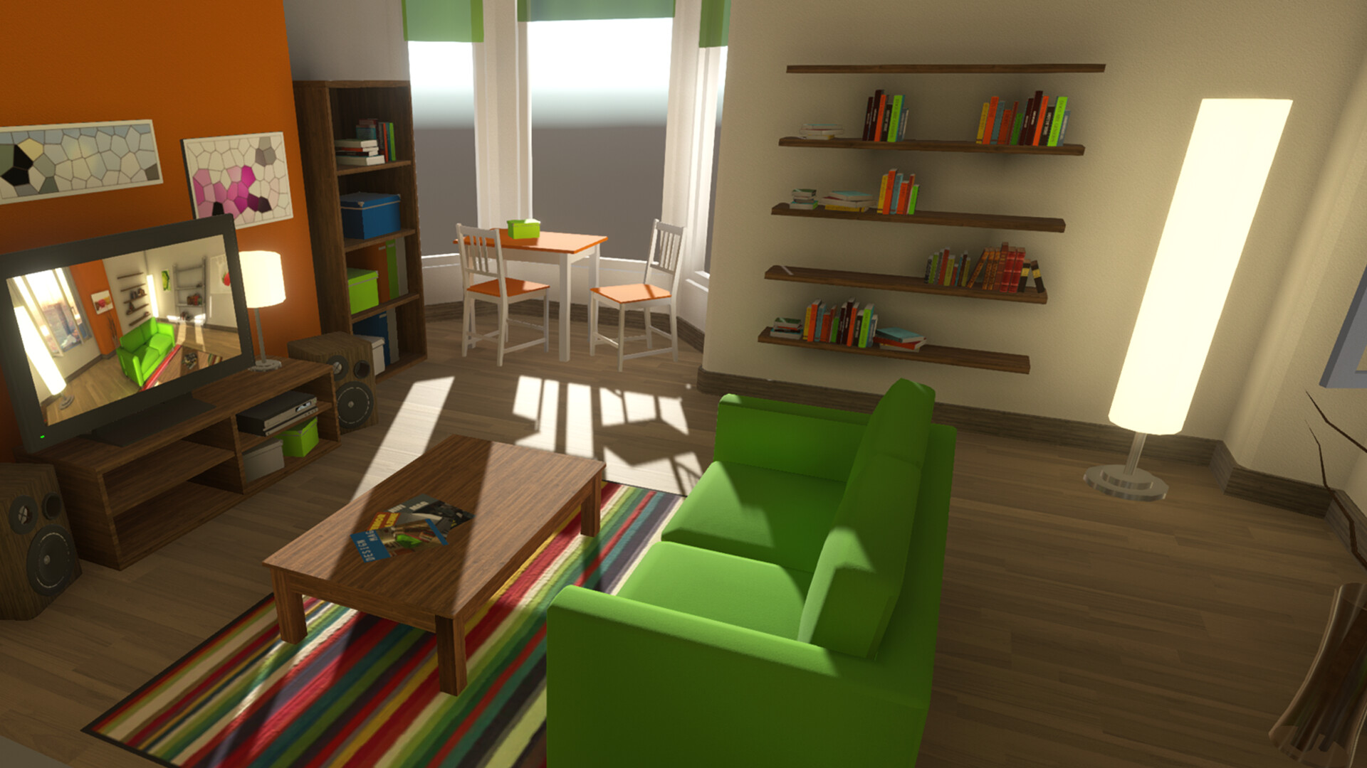Artstation 3d Living Room For Mobile Creepy Cat