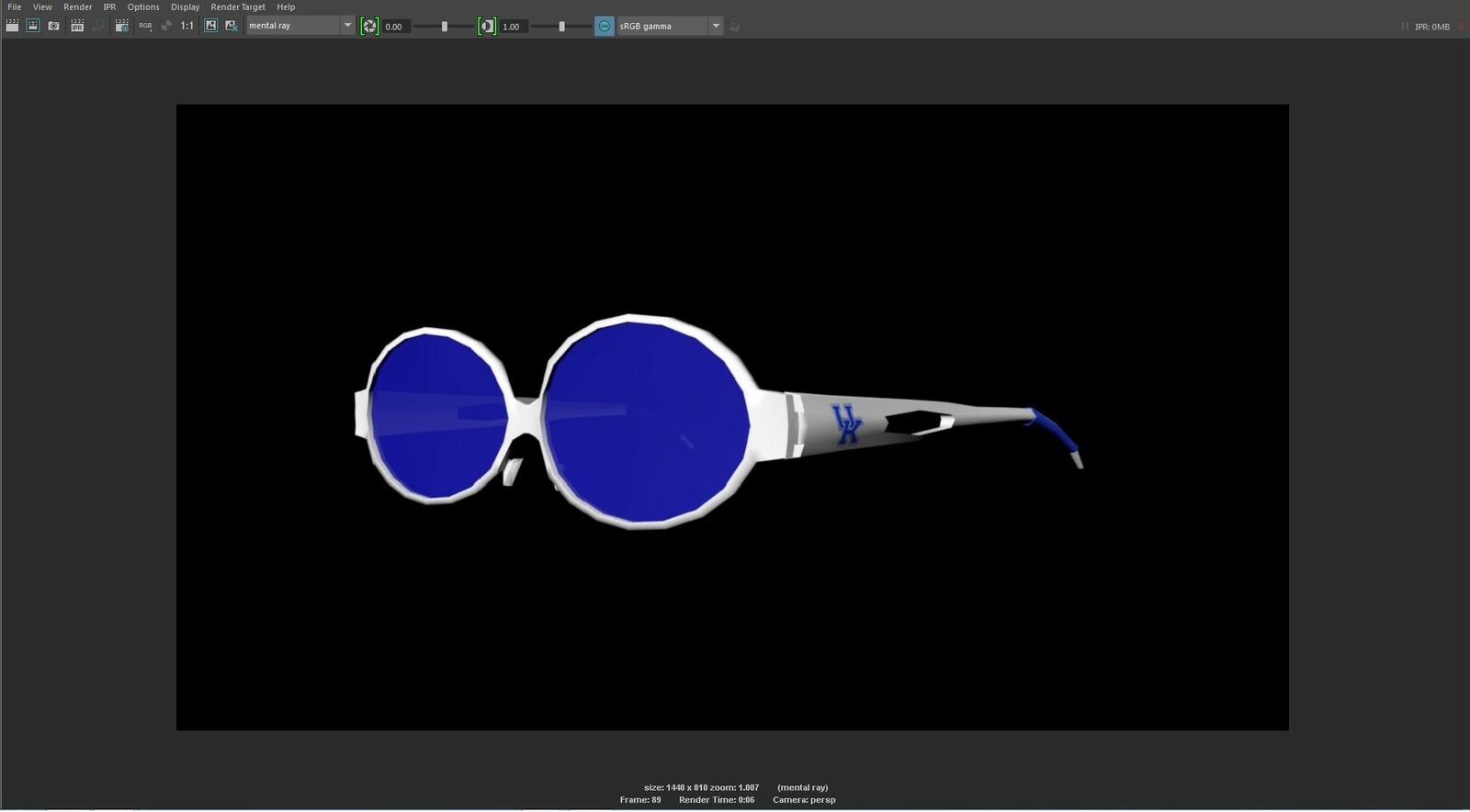 The final 3D model of the UK Sunglasses