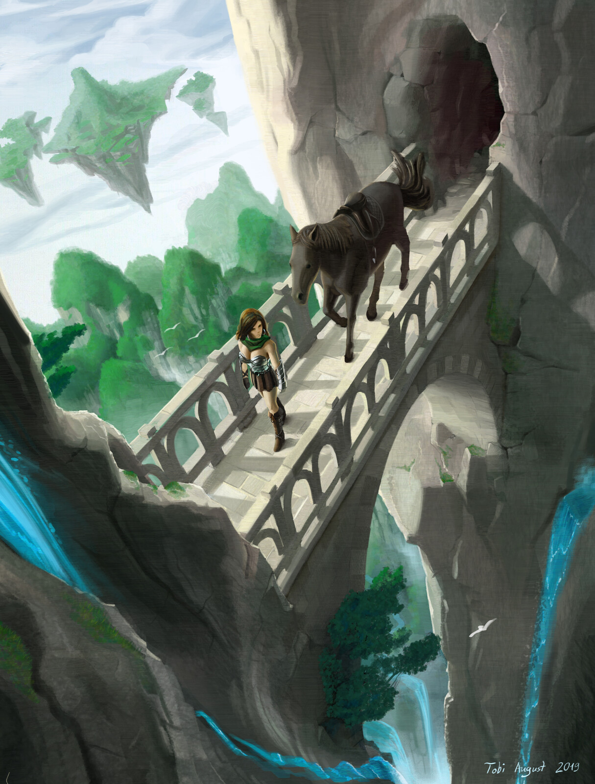 Zanna on the bridge