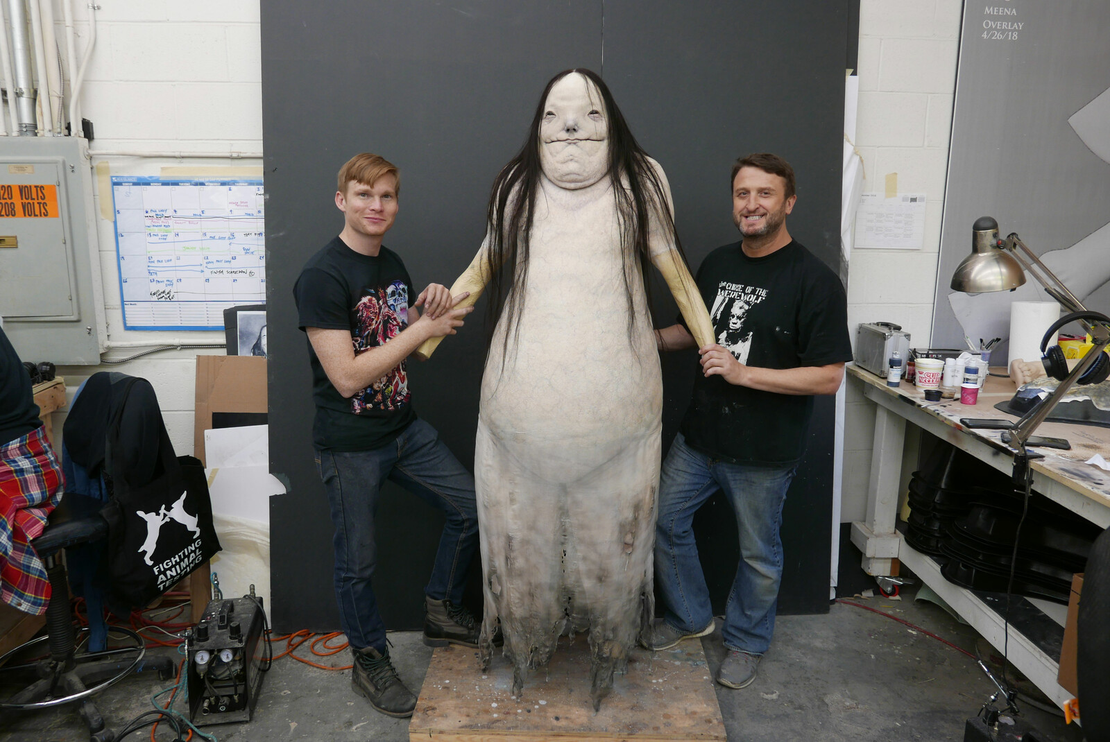 Ian Cromer and Mike Hill pose with the finished Pale Lady. Image courtesy Spectral Motion.