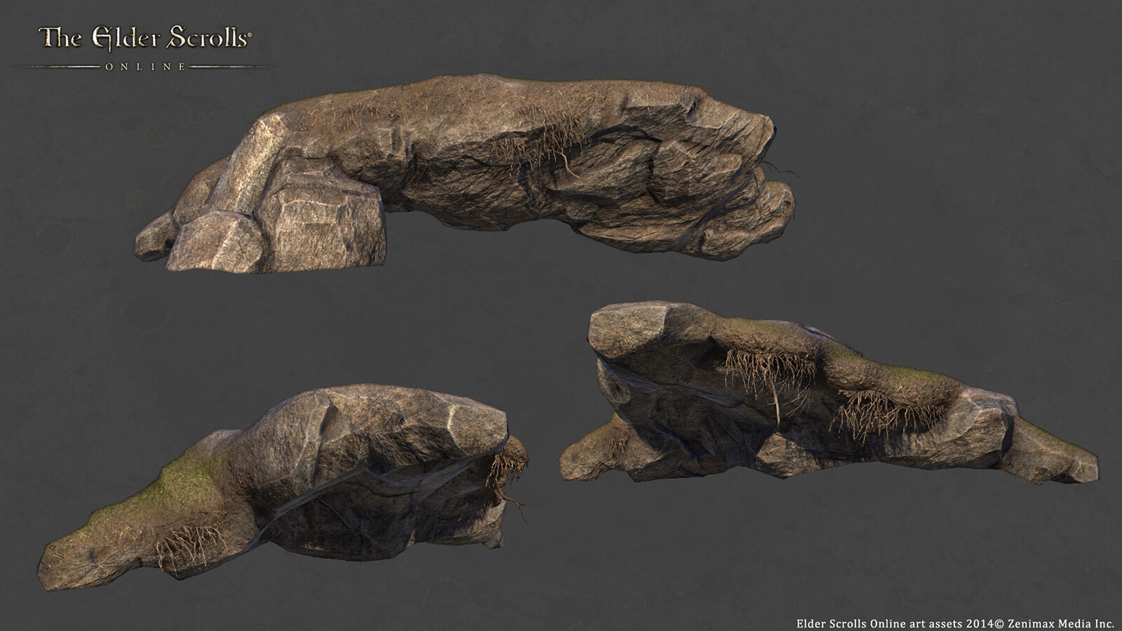Overhang Rock Set - created using 3dsmax/Zbrush and Photoshop for ESO.