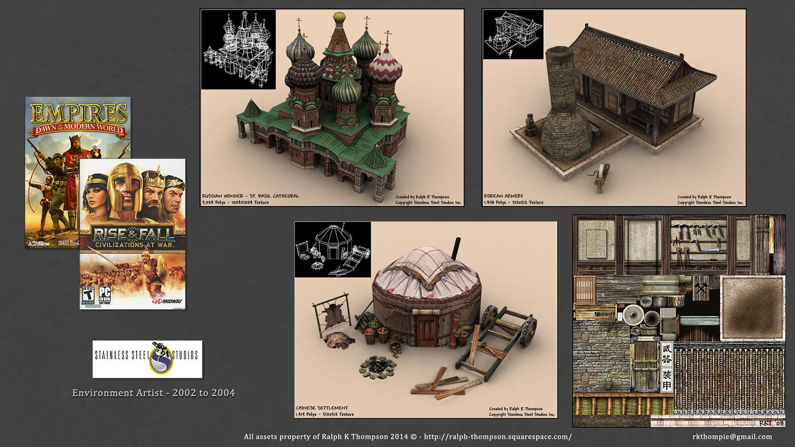 Various assets from titles I worked on early in my career while at Stainless Steel Studios.