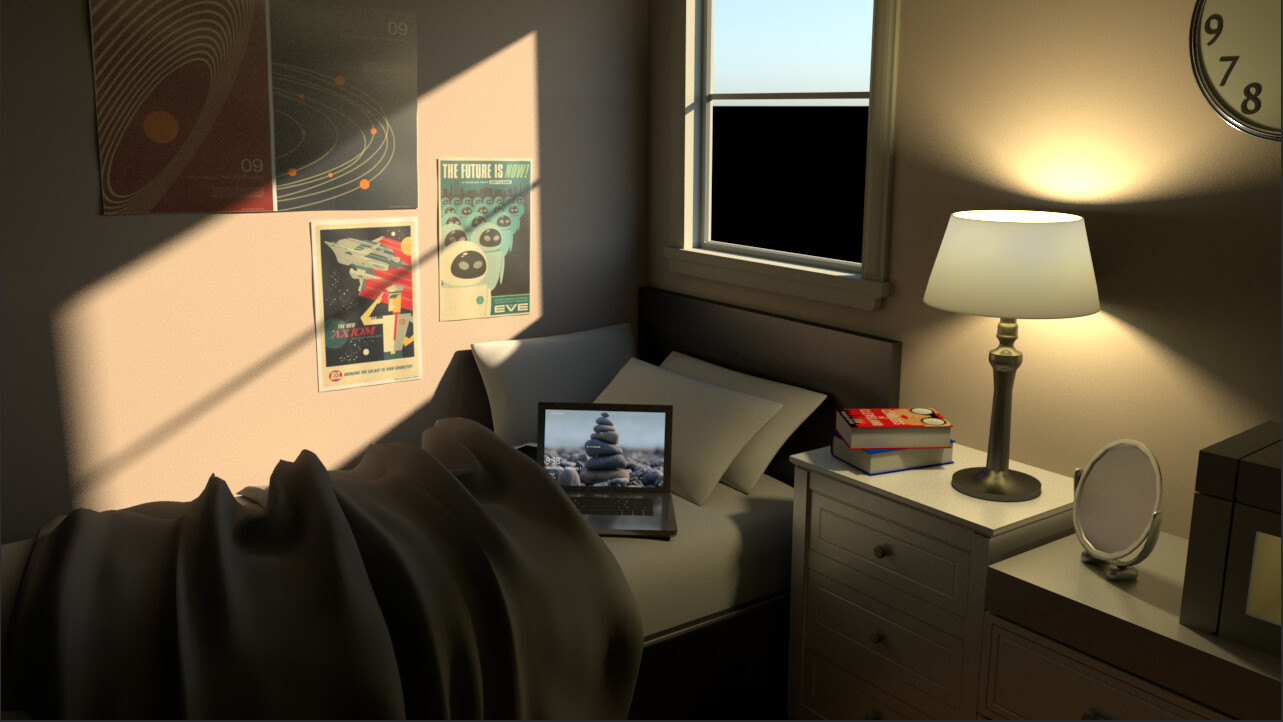 ArtStation - Warm bedroom