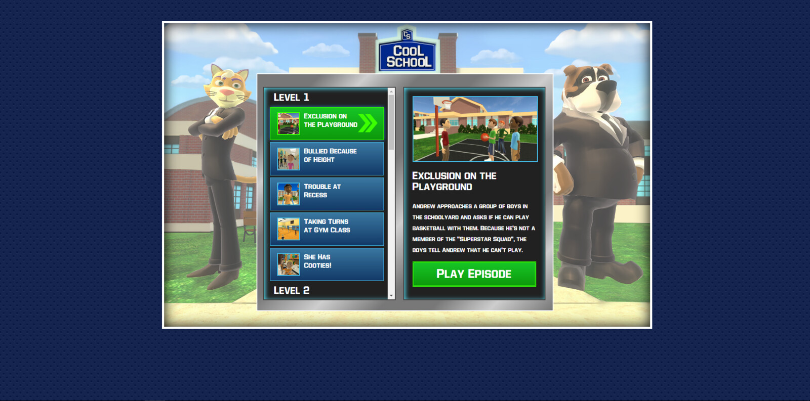 UI design for a web viewer.